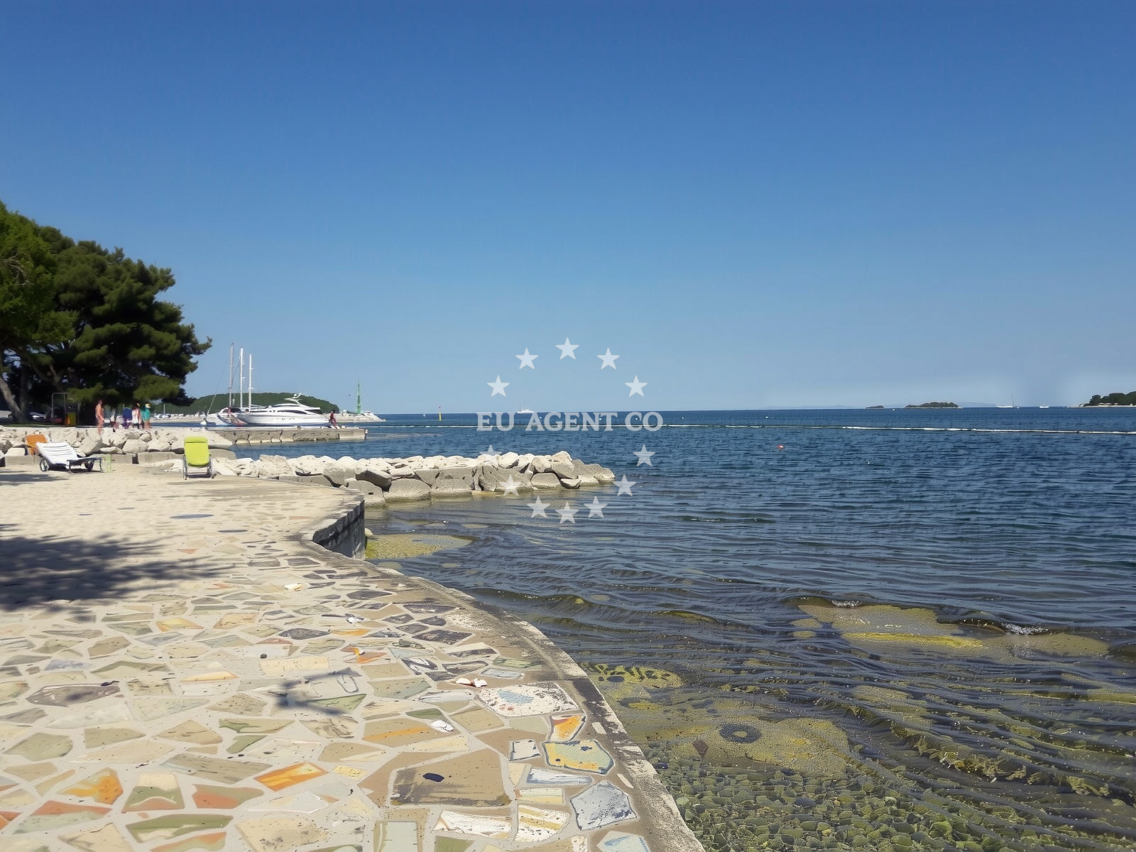 Puntica Beach, a popular spot near Funtana Harbour