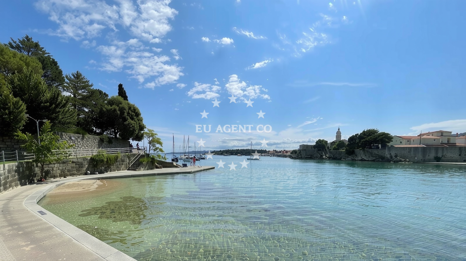 Additional view of Krk harbor in Harbour in Krk on the island Krk, Istria and Kvarner, Croatia photo 6
