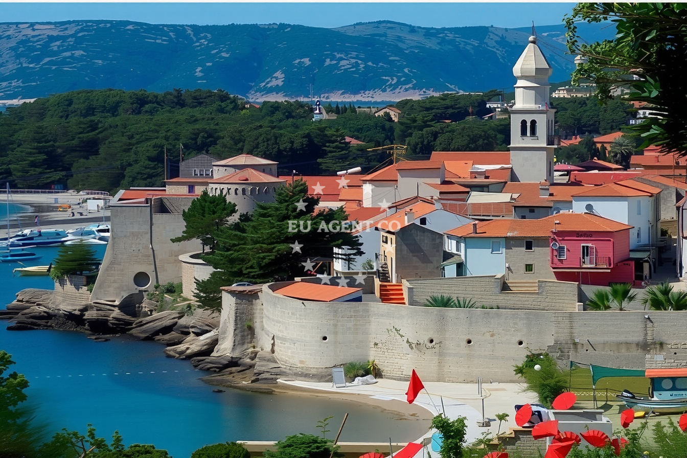 Additional view of Krk harbor in Harbour in Krk on the island Krk, Istria and Kvarner, Croatia photo 11