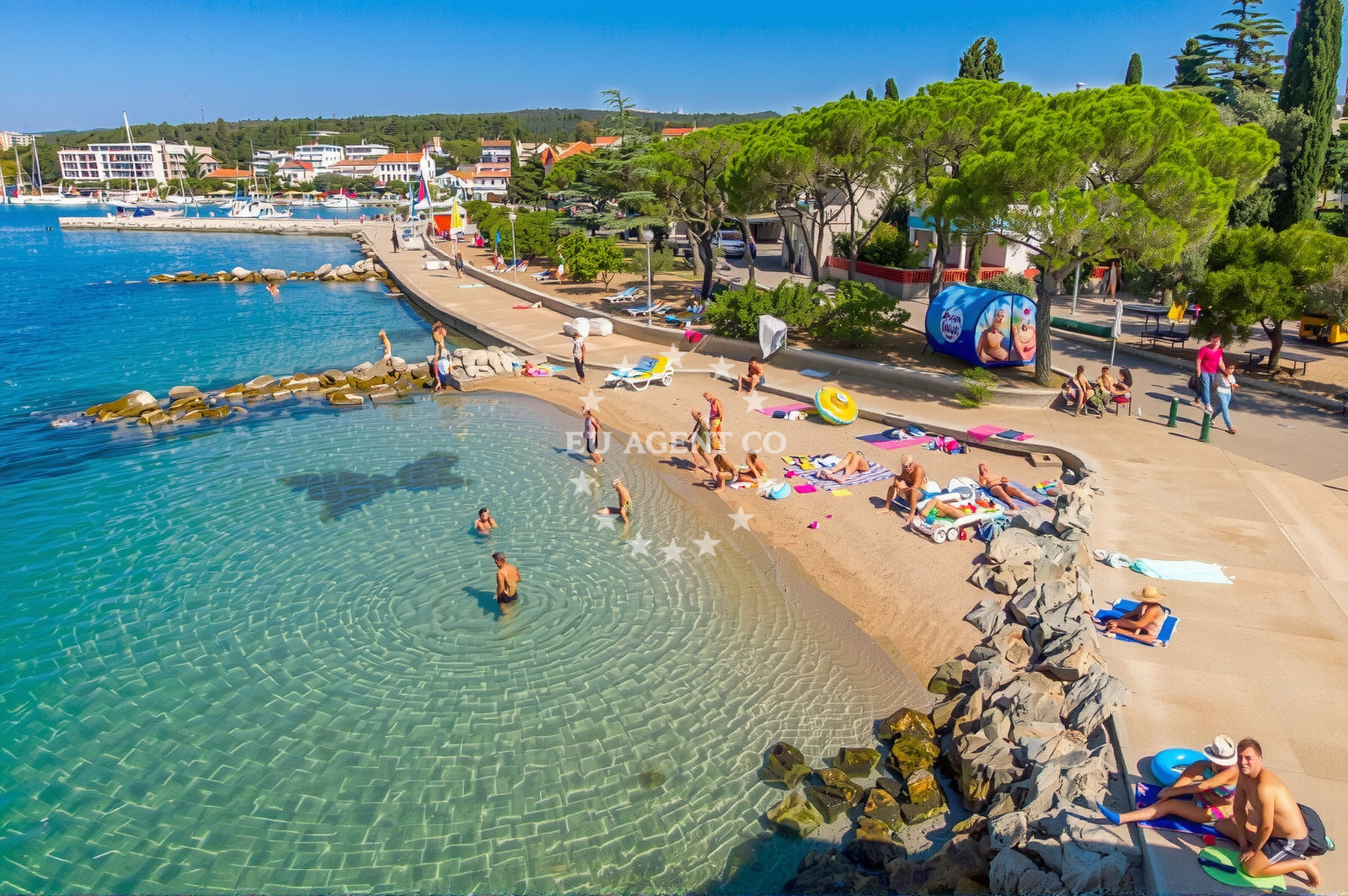 Additional view of Haludovo harbor in Harbour in Malinska on the island Krk, Istria and Kvarner, Croatia photo 5