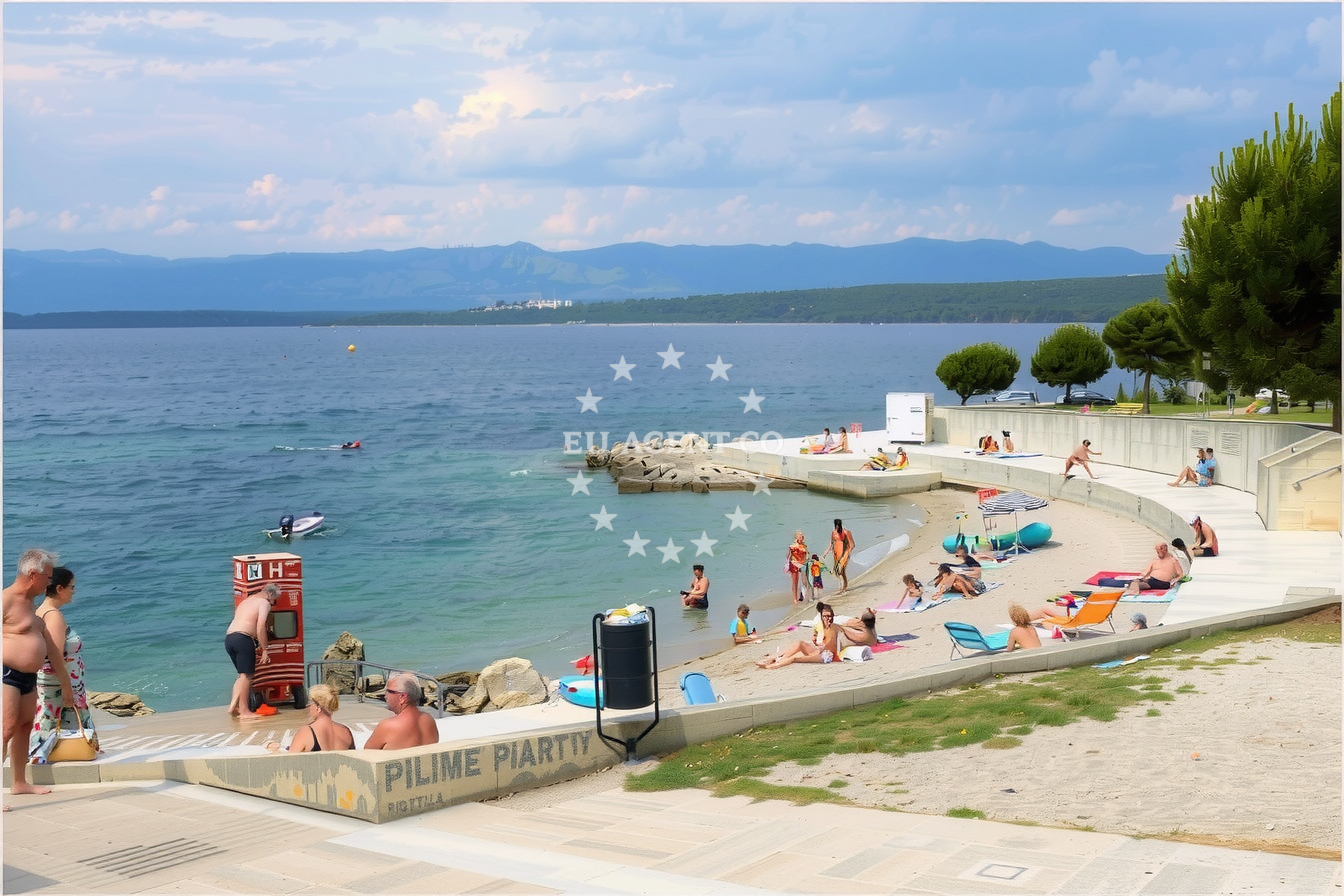 Additional view of Porat harbor in Harbour in Porat on the island Krk, Istria and Kvarner, Croatia photo 9