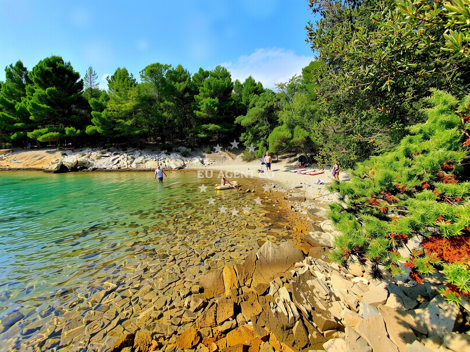 Approach and location view of Valbiska harbor in Harbour on the island Krk, Istria and Kvarner, Croatia photo 3