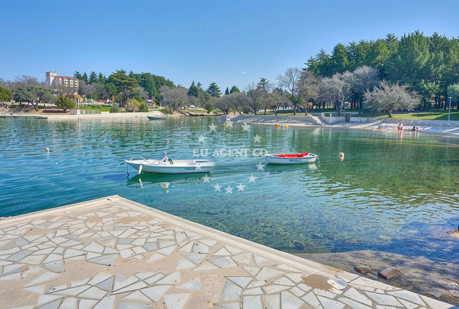 Jedro Harbour in Poreč, Croatia with yachts docked