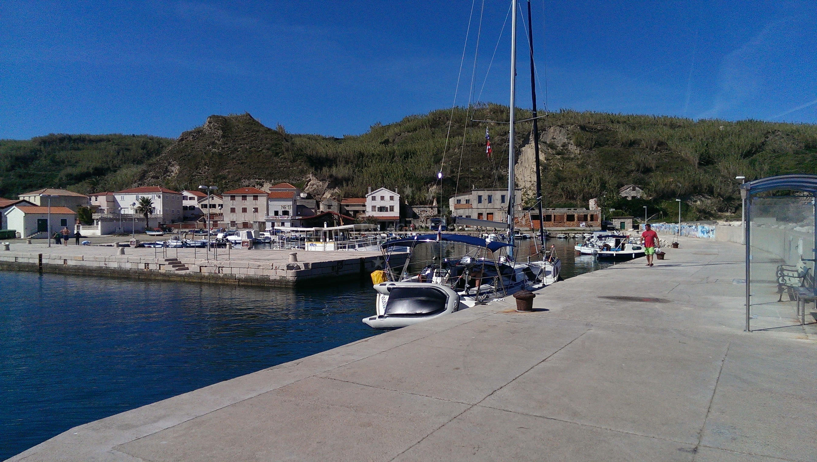 View of Dragoča Bay (0.1 NM) from Susak Harbour