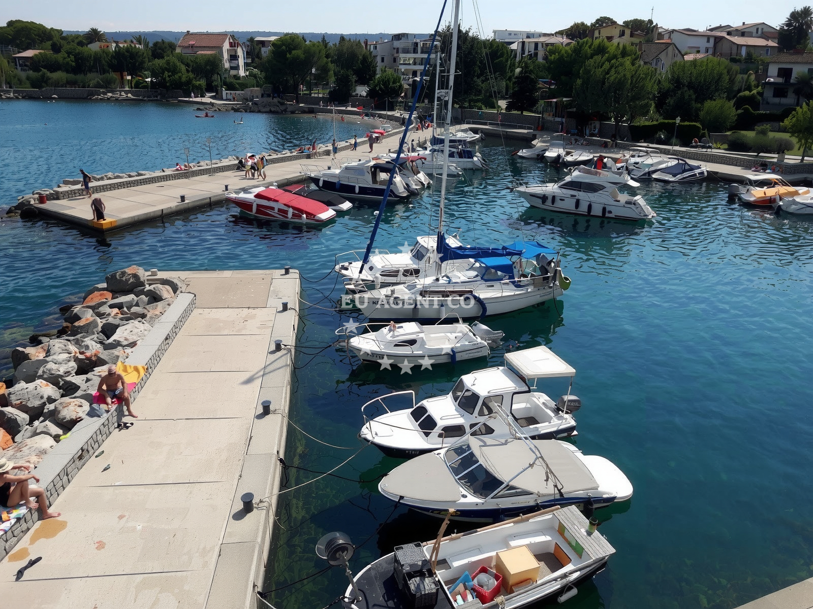 Overview of Vantačić harbor in Harbour in Vantačići, Istria and Kvarner, Croatia photo 1