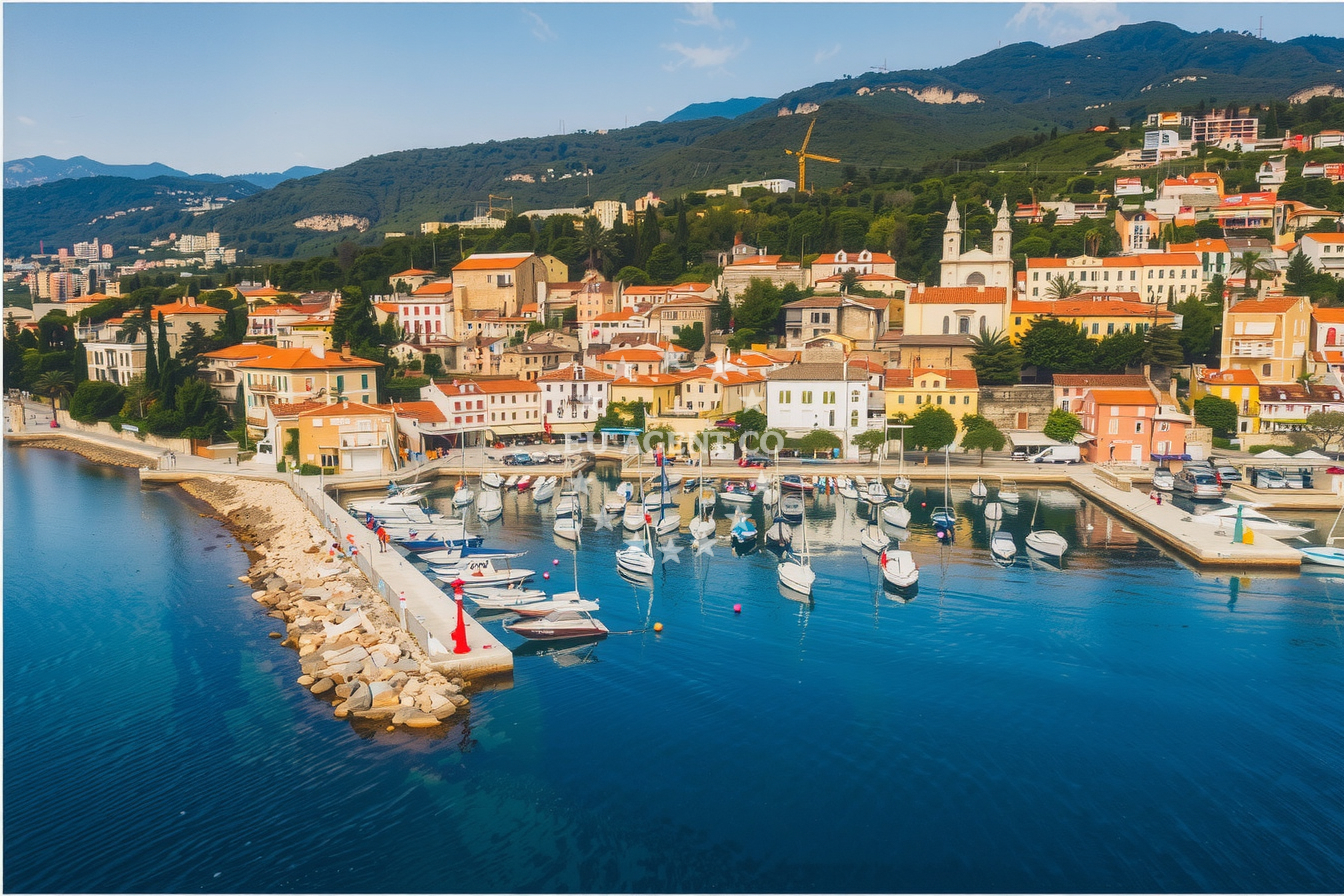 Additional view of Volosko harbor in Harbour in Volosko, Istria and Kvarner, Croatia photo 12
