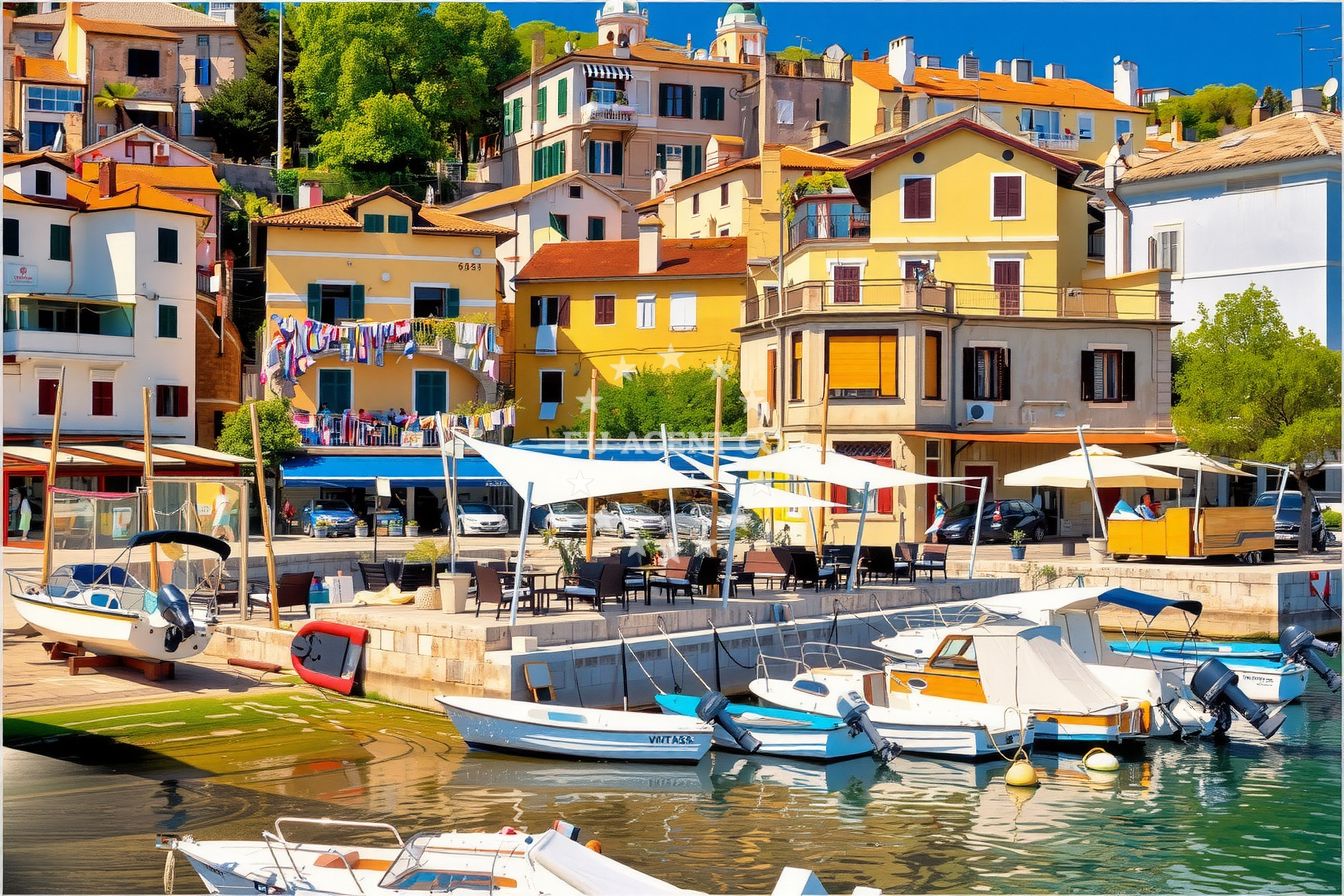 Additional view of Volosko harbor in Harbour in Volosko, Istria and Kvarner, Croatia photo 13