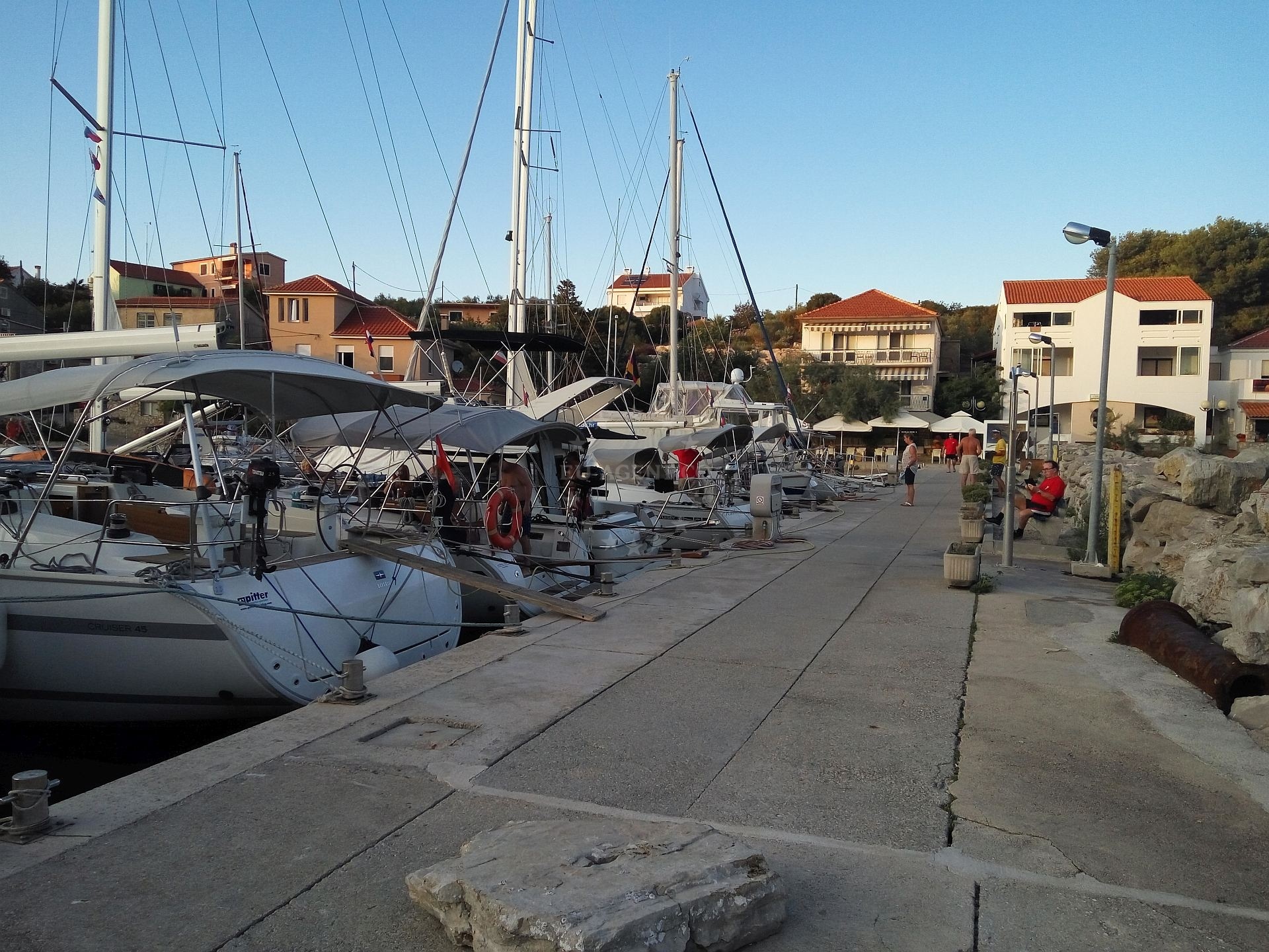 View of Bozava Harbour from the water