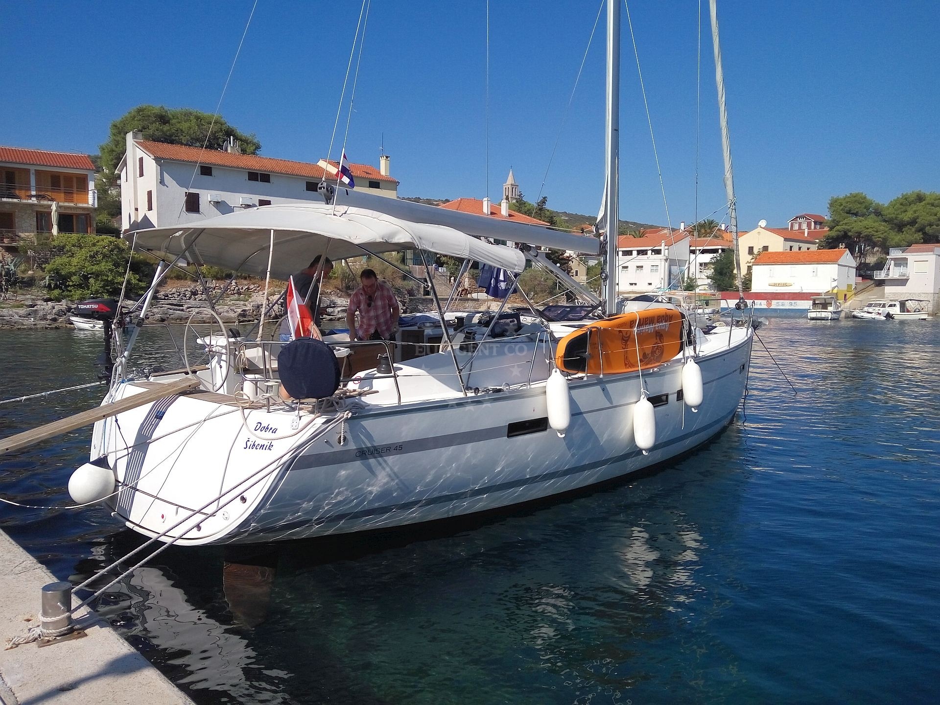 Shallow waters southeast of Bozava Harbour