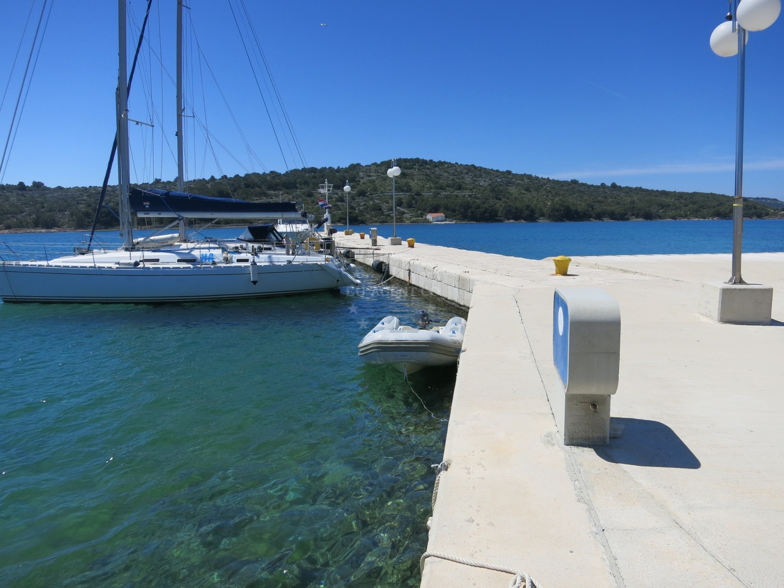 Nearby beaches on Kaprije Island accessible from the harbour