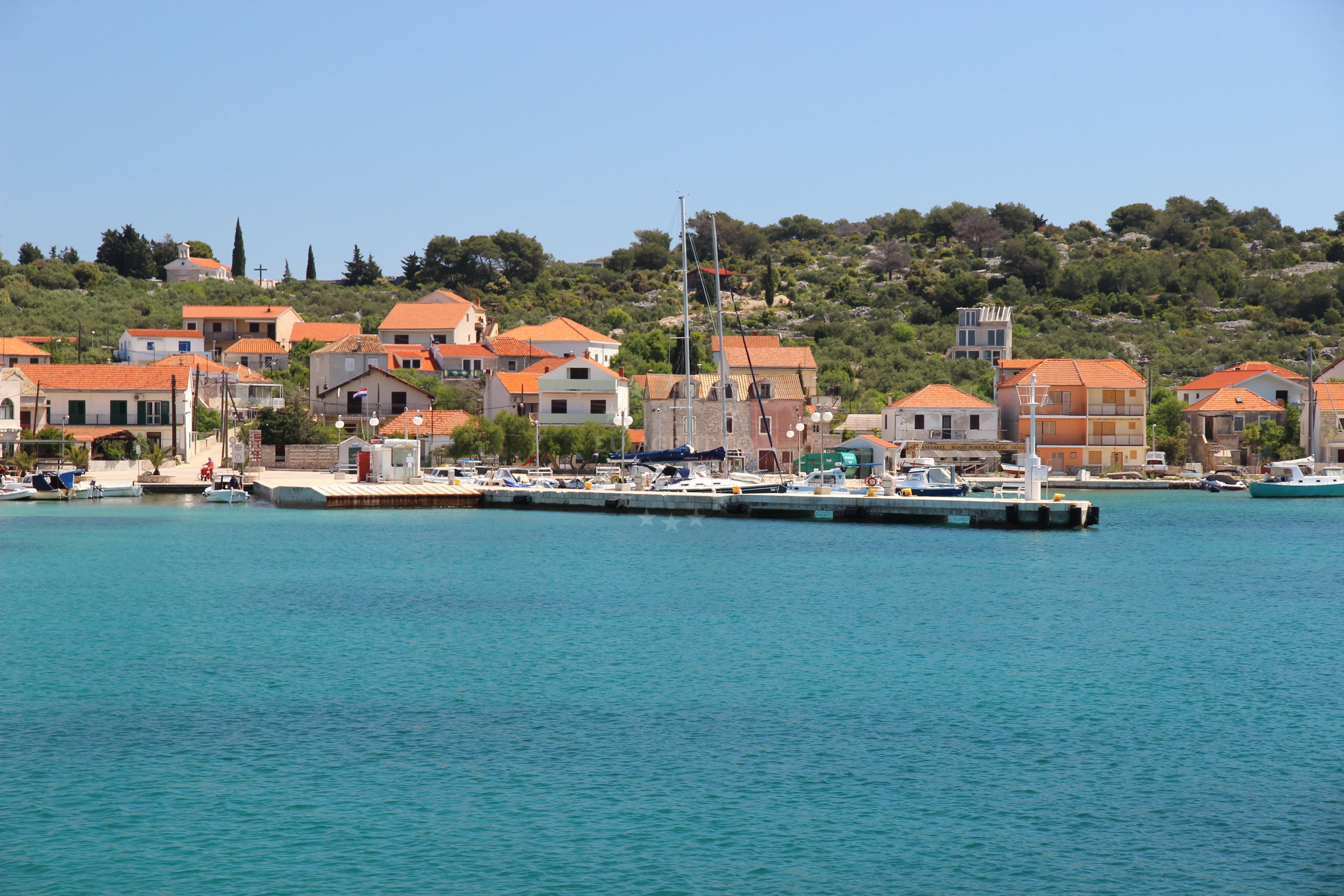 Buoy fields near Kaprije Harbour for mooring assistance