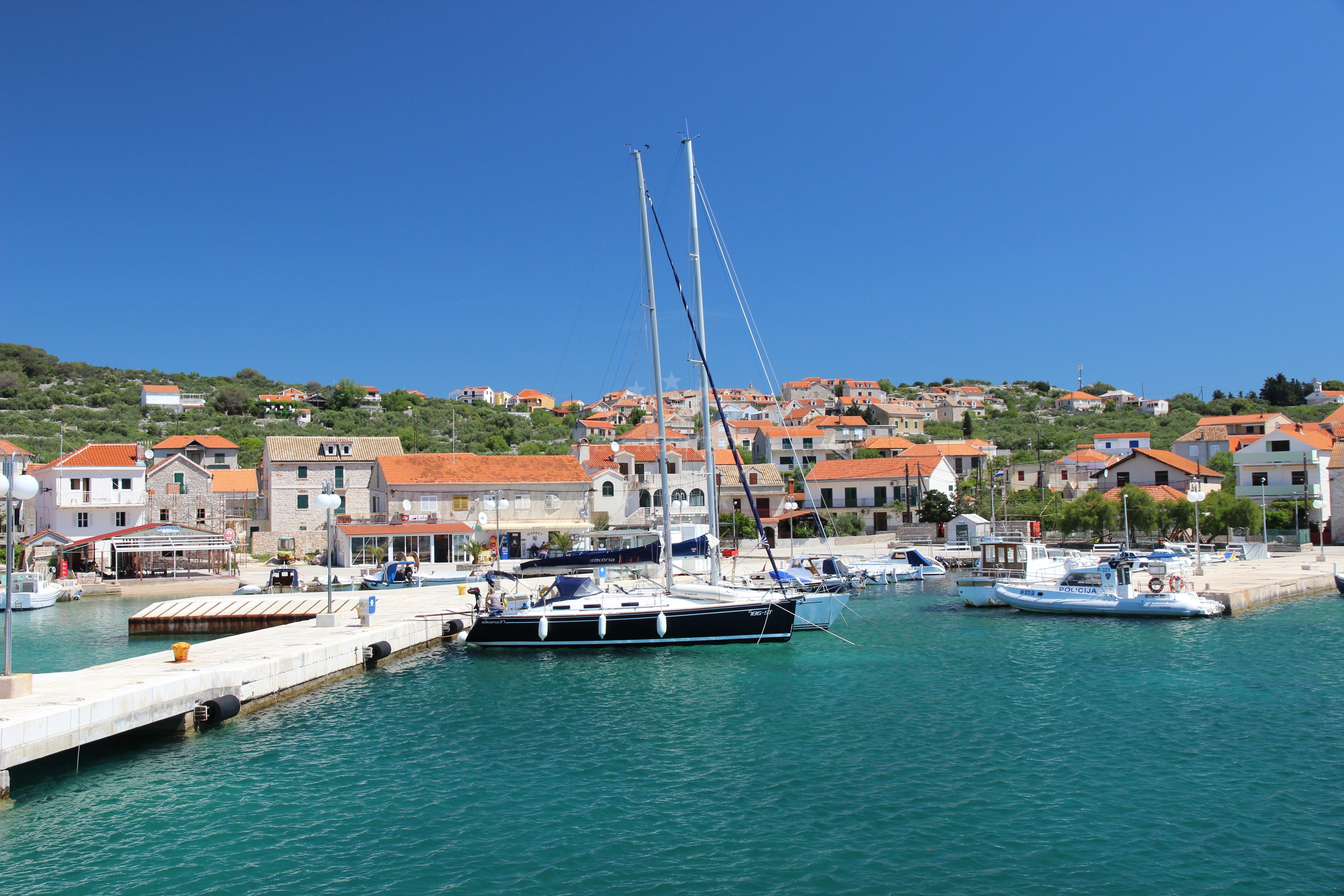 Additional view of Kaprije harbor in Harbour in Kaprije on the island Kaprije, North Dalmatia, Croatia photo 9