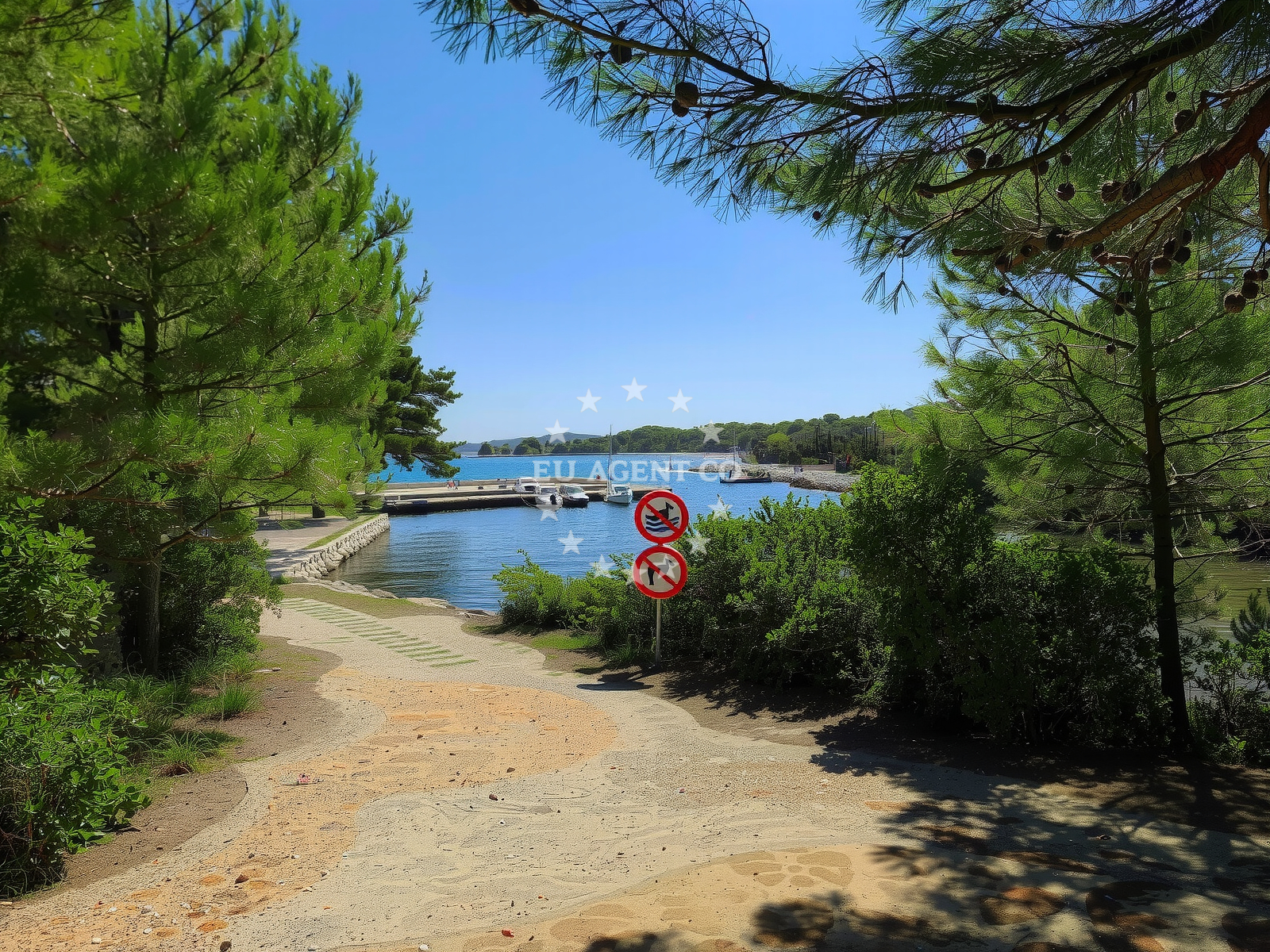 Additional view of Brgulje harbor in Harbour in Brgulje on the island Molat, North Dalmatia, Croatia photo 7