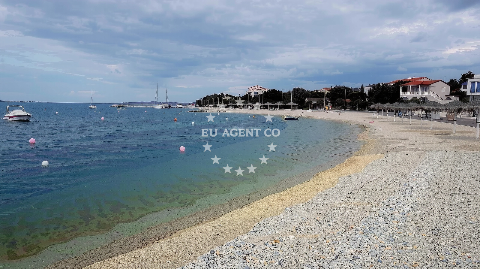 Plaza Vrsi-Mulo Beach near Mulo Harbour, Nin, Croatia
