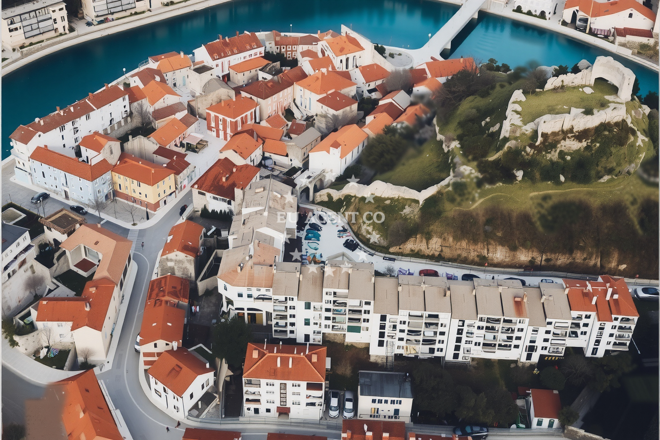 Additional view of Obrovac harbor in Harbour in Obrovac, North Dalmatia, Croatia photo 7