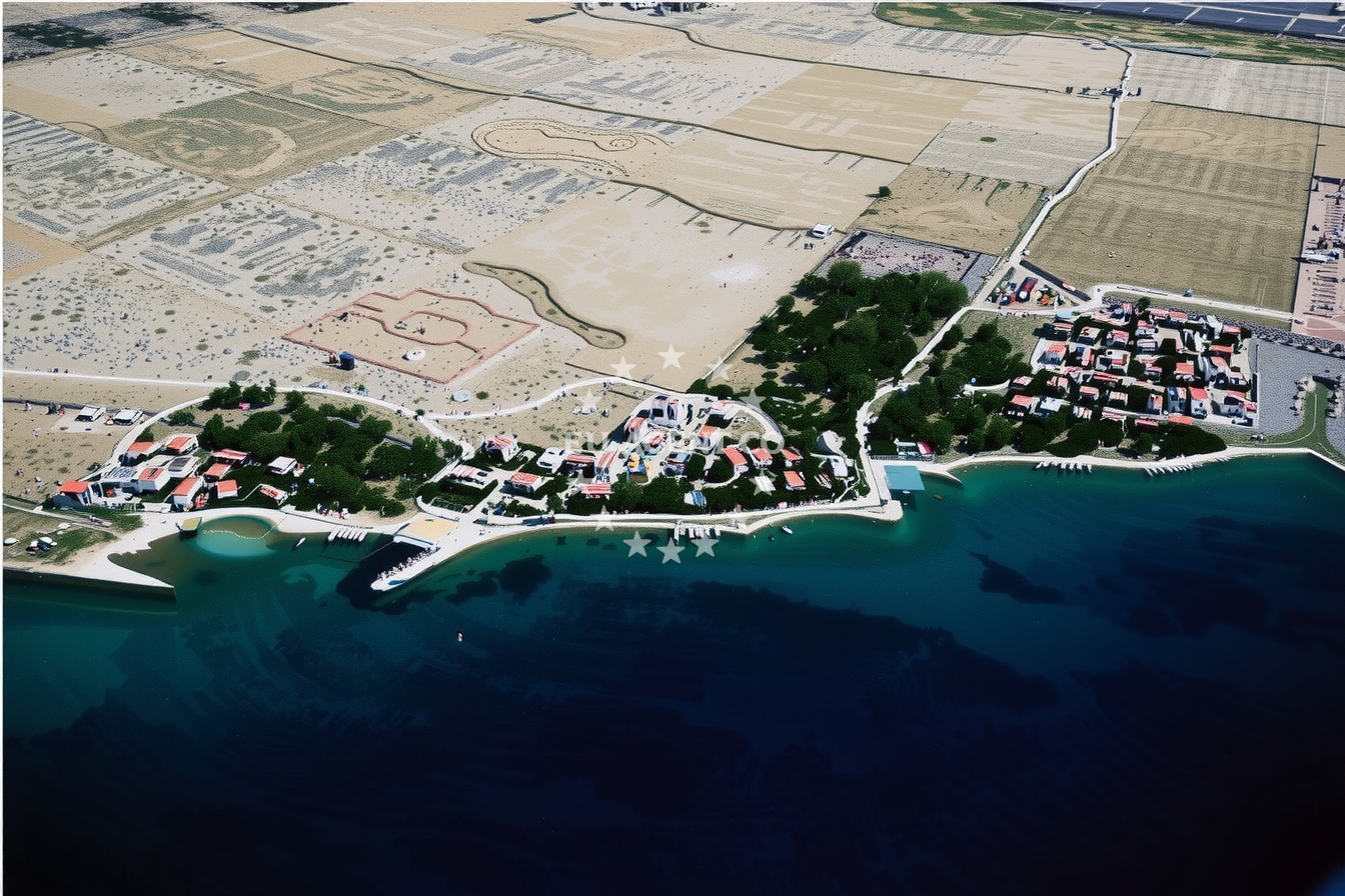Additional view of Košljun harbor in Harbour in Košljun (Pag) on the island Pag, North Dalmatia, Croatia photo 8