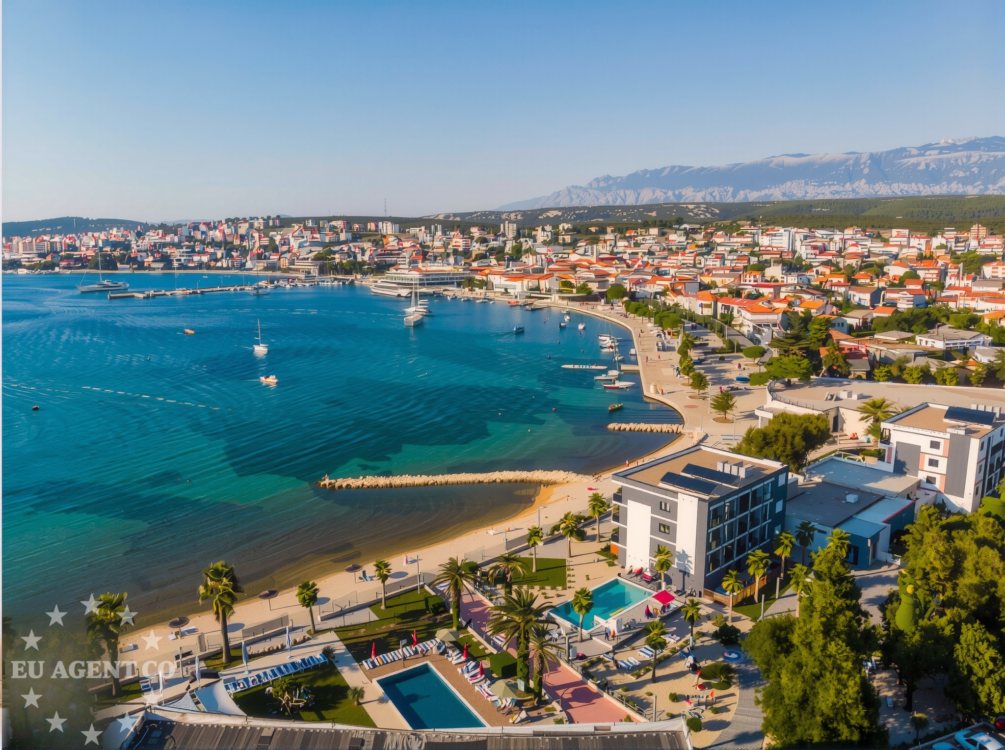 Additional view of Novalja harbor in Harbour in Novalja on the island Pag, North Dalmatia, Croatia photo 12