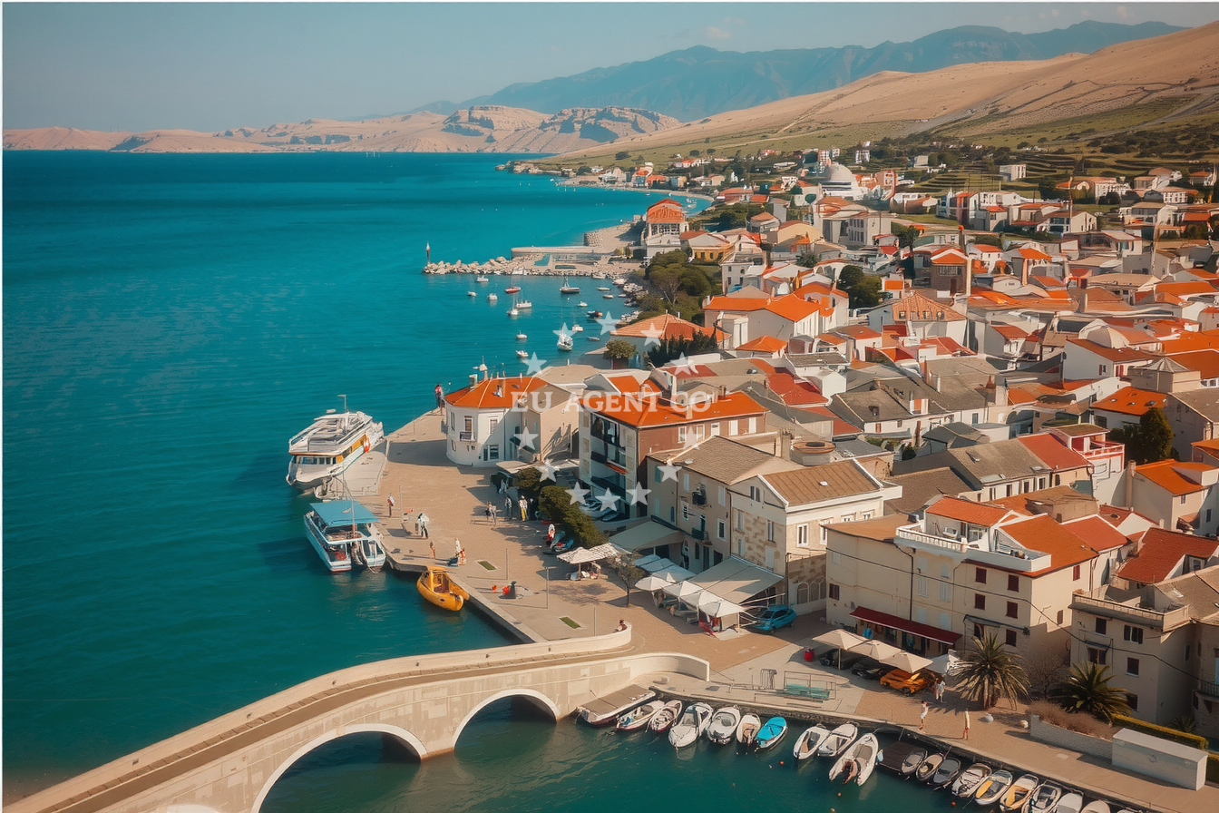 Additional view of Pag harbor in Harbour in Pag on the island Pag, North Dalmatia, Croatia photo 13