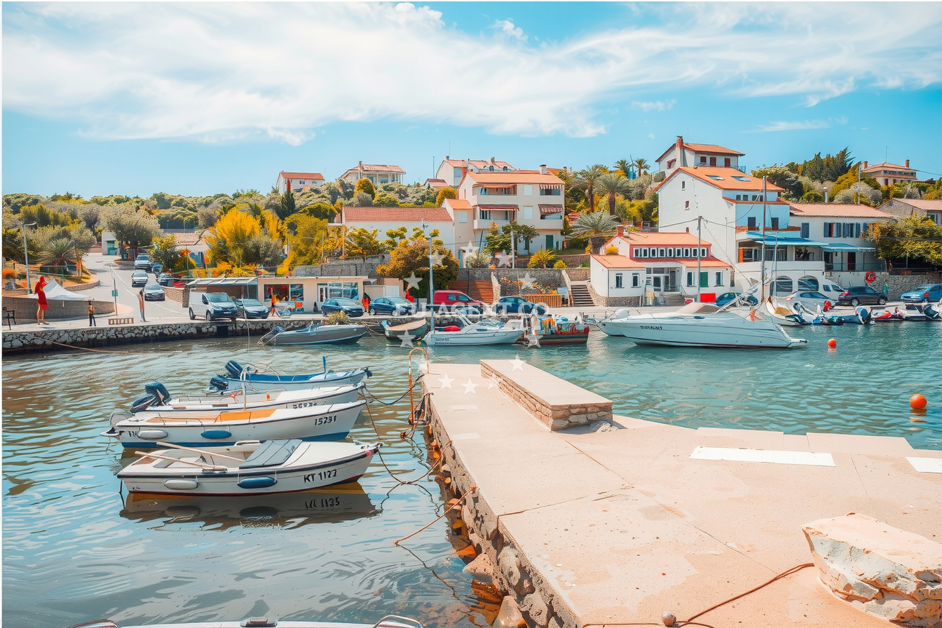 Additional view of Tovarnele harbor in Harbour in Tovarnele on the island Pag, North Dalmatia, Croatia photo 6