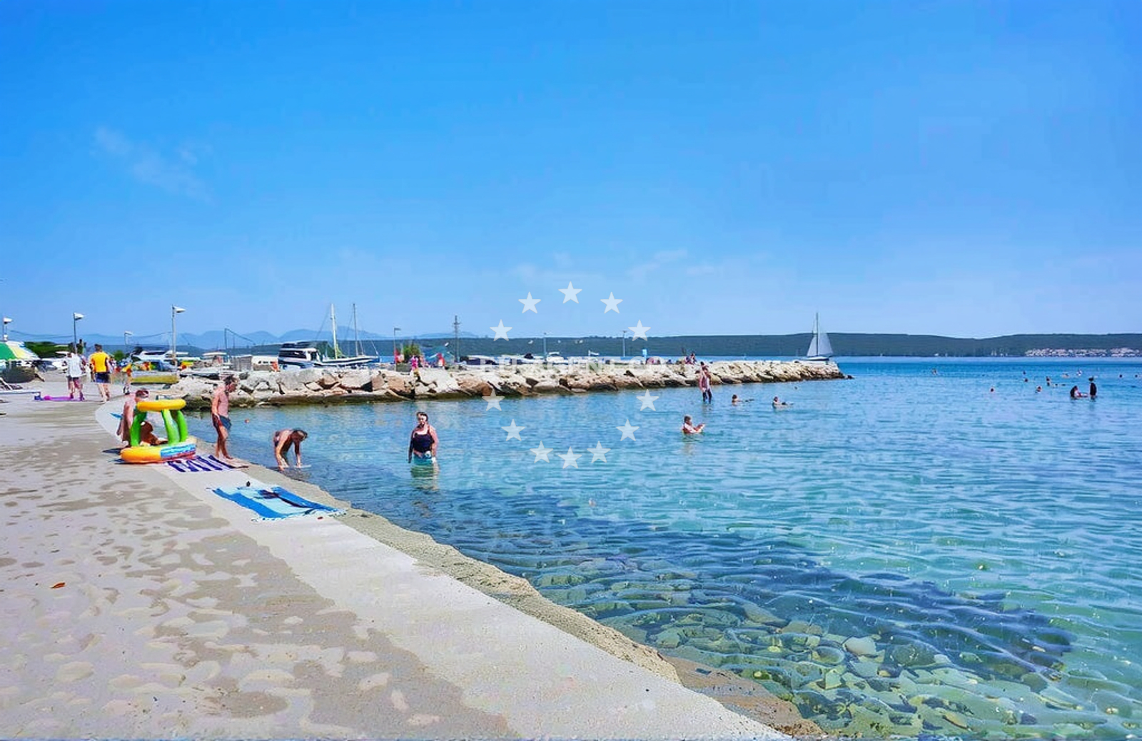 Additional view of Dobropoljana harbor in Harbour in Dobropoljana on the island Pašman, North Dalmatia, Croatia photo 4