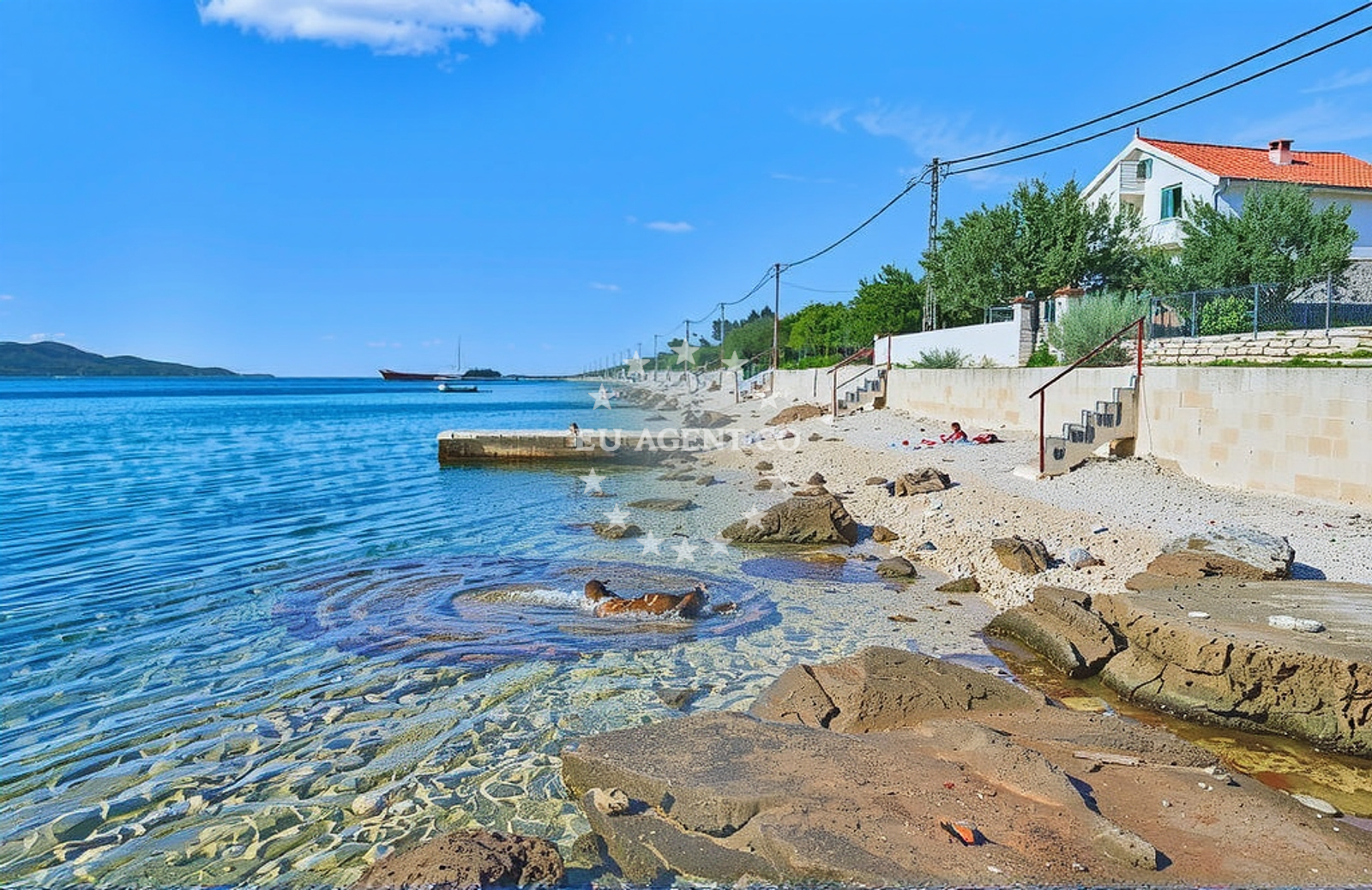Lukobran Beach, Rivanj – pristine shoreline with clear waters