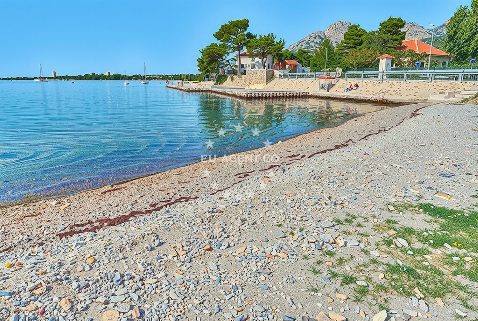 Overview of Seline harbor in Harbour in Seline, North Dalmatia, Croatia photo 1