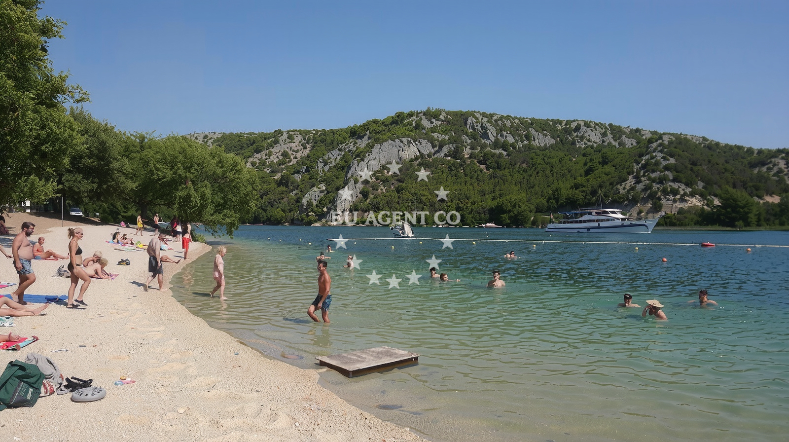 Additional view of Skradin harbor in Harbour in Skradin, North Dalmatia, Croatia photo 12