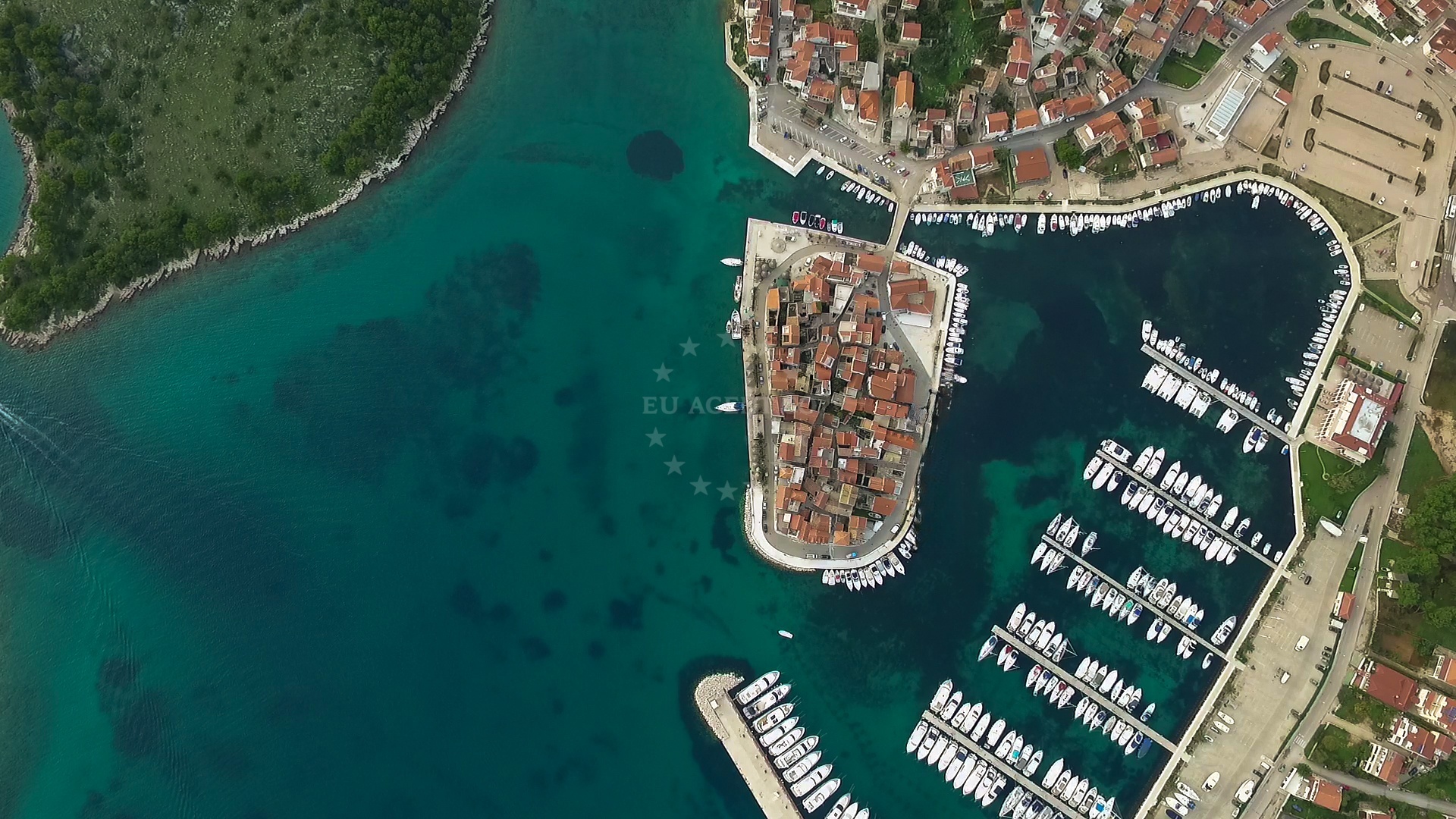 Historic island of Lukovnik connected to Tribunj by bridge