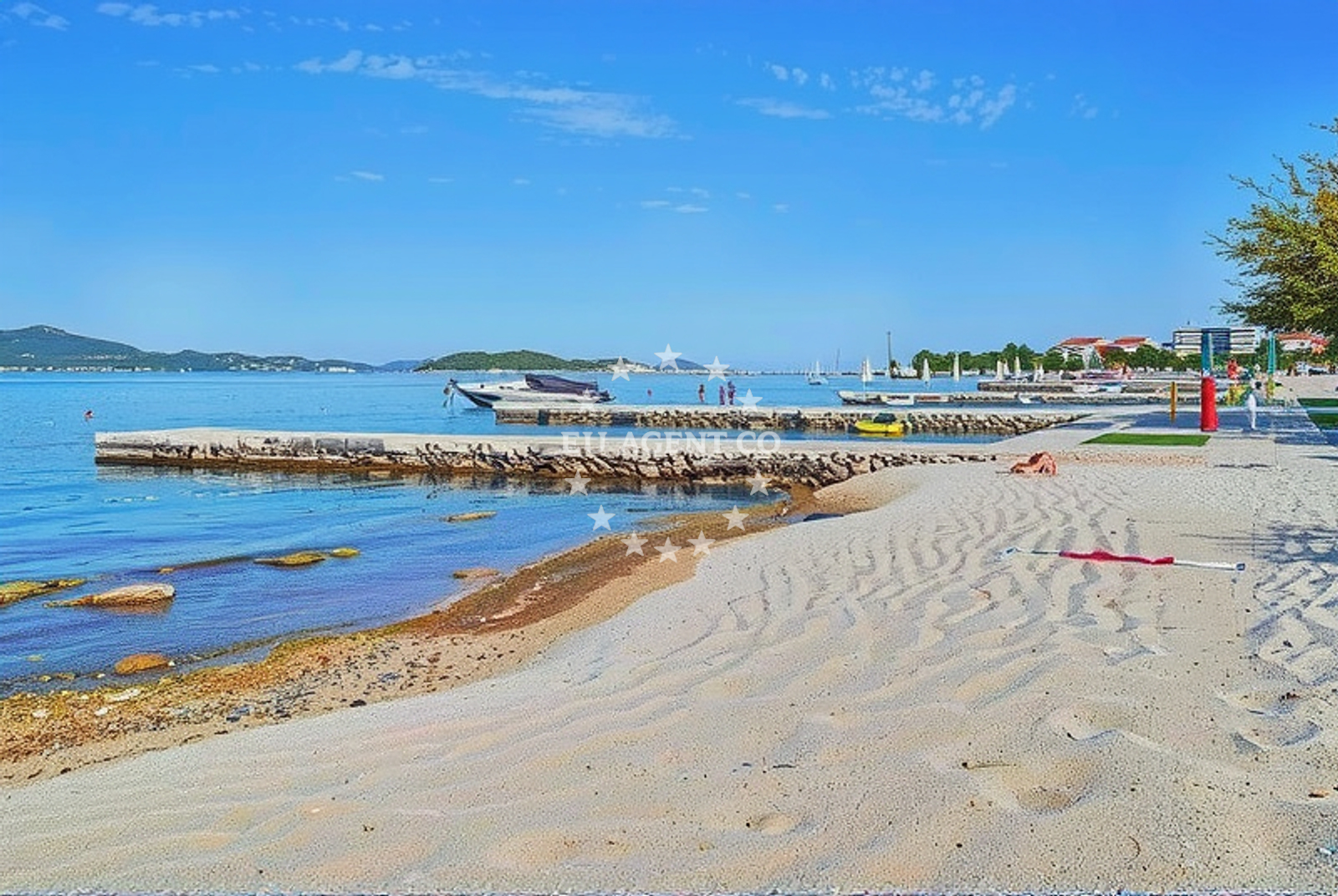 Approach and location view of Turanj harbor in Harbour in Turanj, North Dalmatia, Croatia photo 3