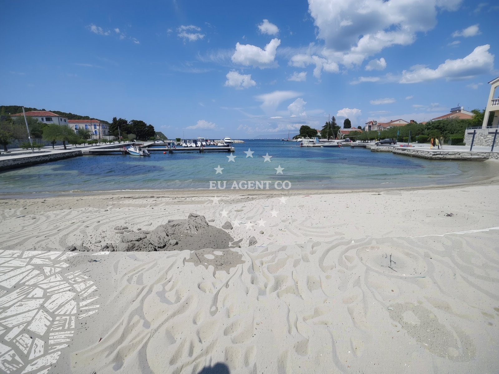 Approach and location view of Lukoran harbor in Harbour in Lukoran on the island Ugljan, North Dalmatia, Croatia photo 3