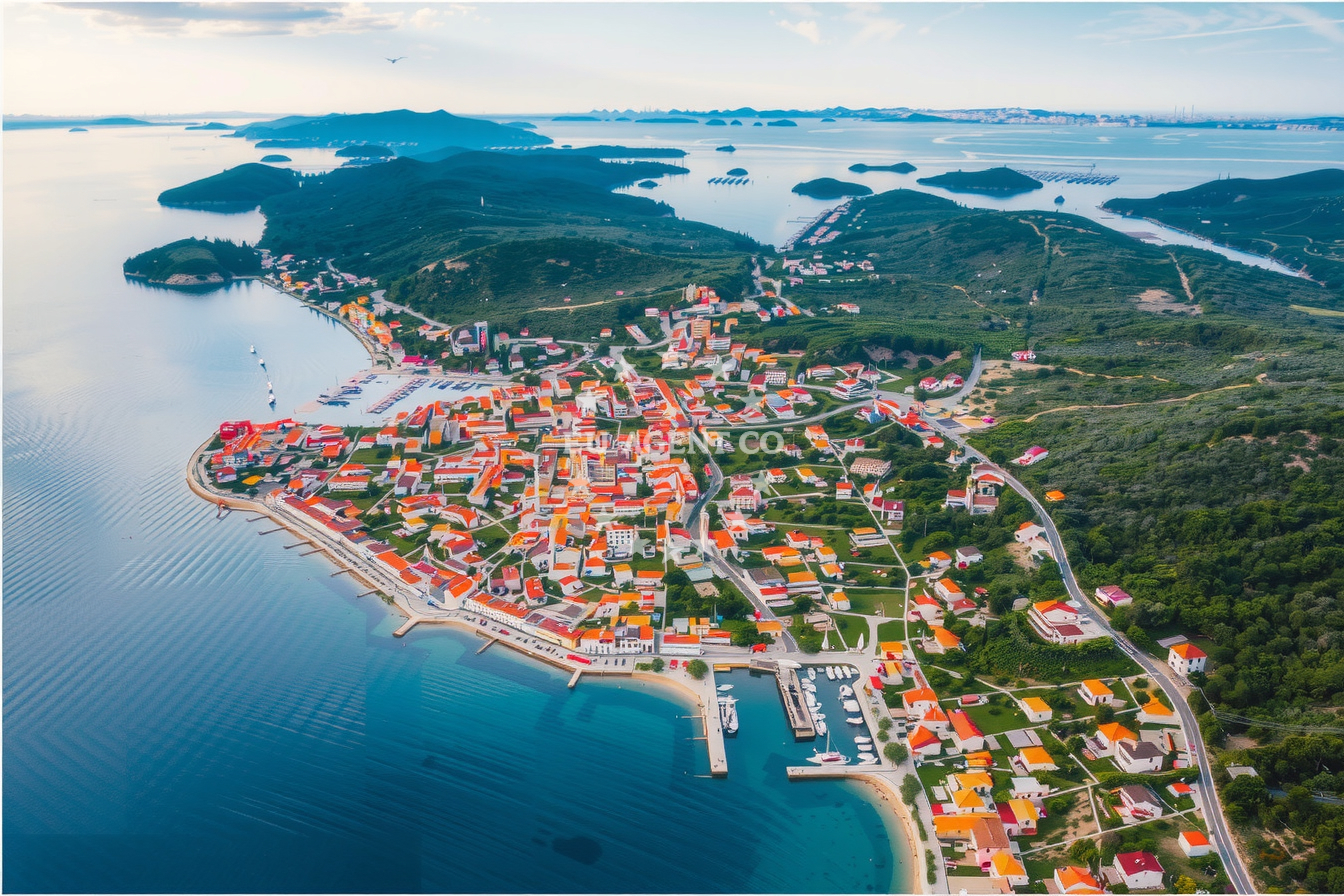 Additional view of Ugljan harbor in Harbour in Ugljan on the island Ugljan, North Dalmatia, Croatia photo 6
