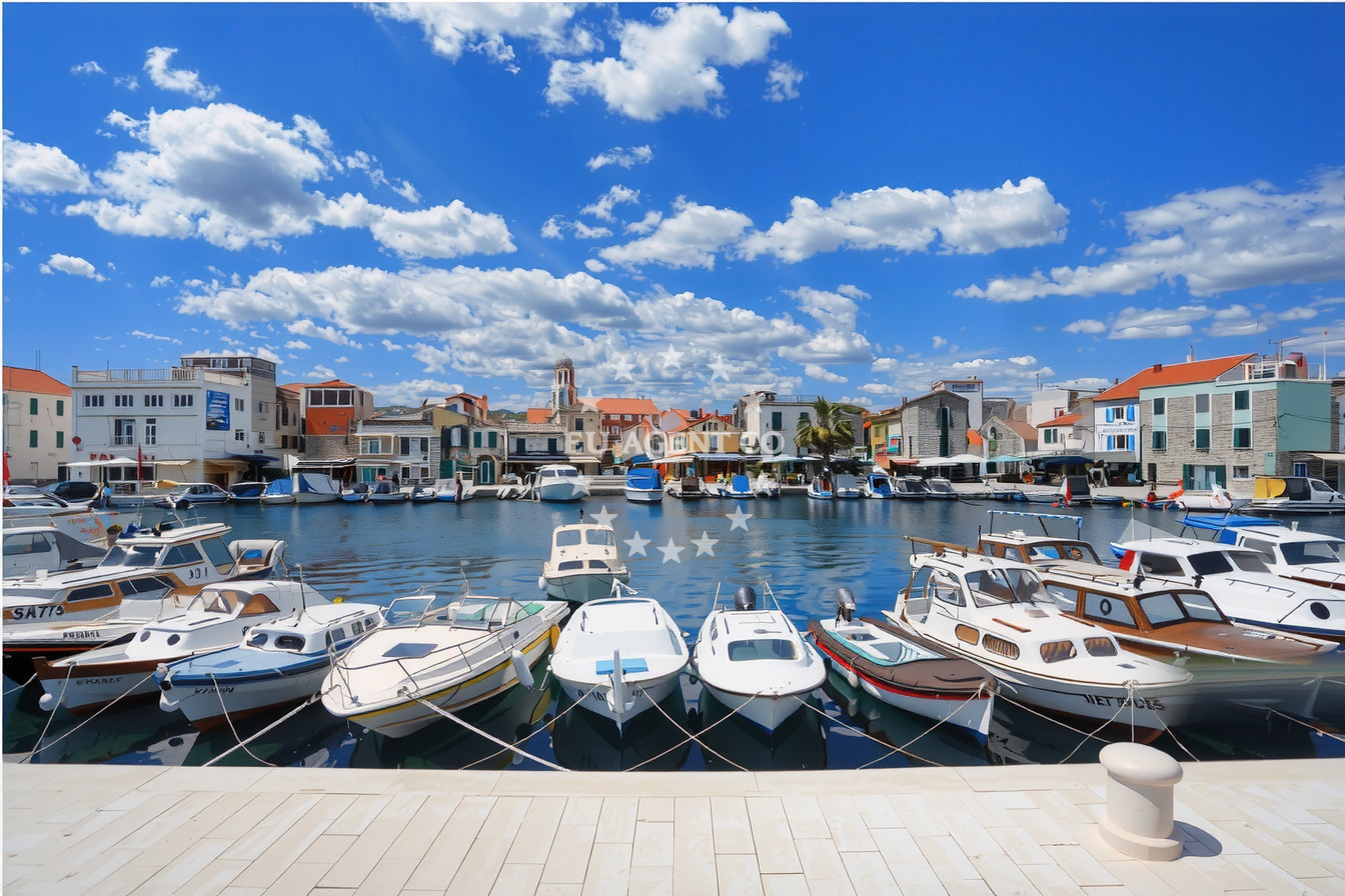 Additional view of Vodice harbor in Harbour in Vodice, North Dalmatia, Croatia photo 14