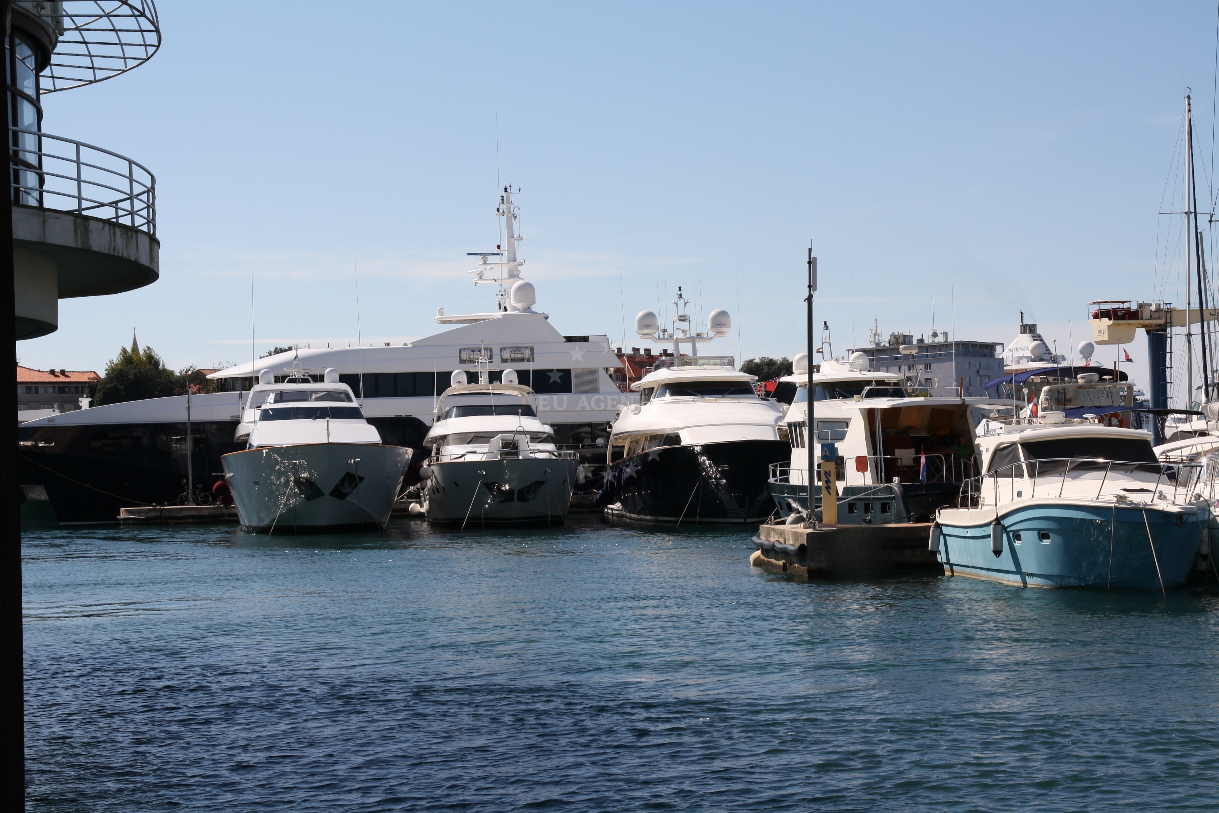 Navigation signals near Zadar Harbour in North Dalmatia
