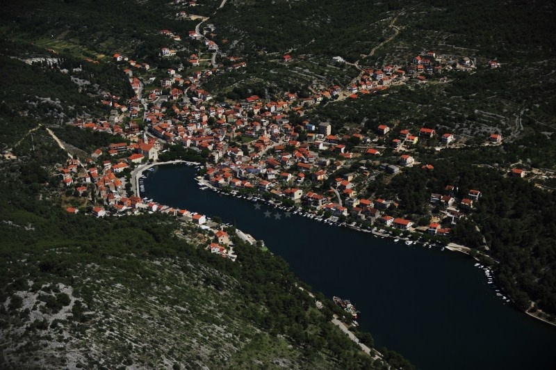 Zaton Harbour quay with moored yachts