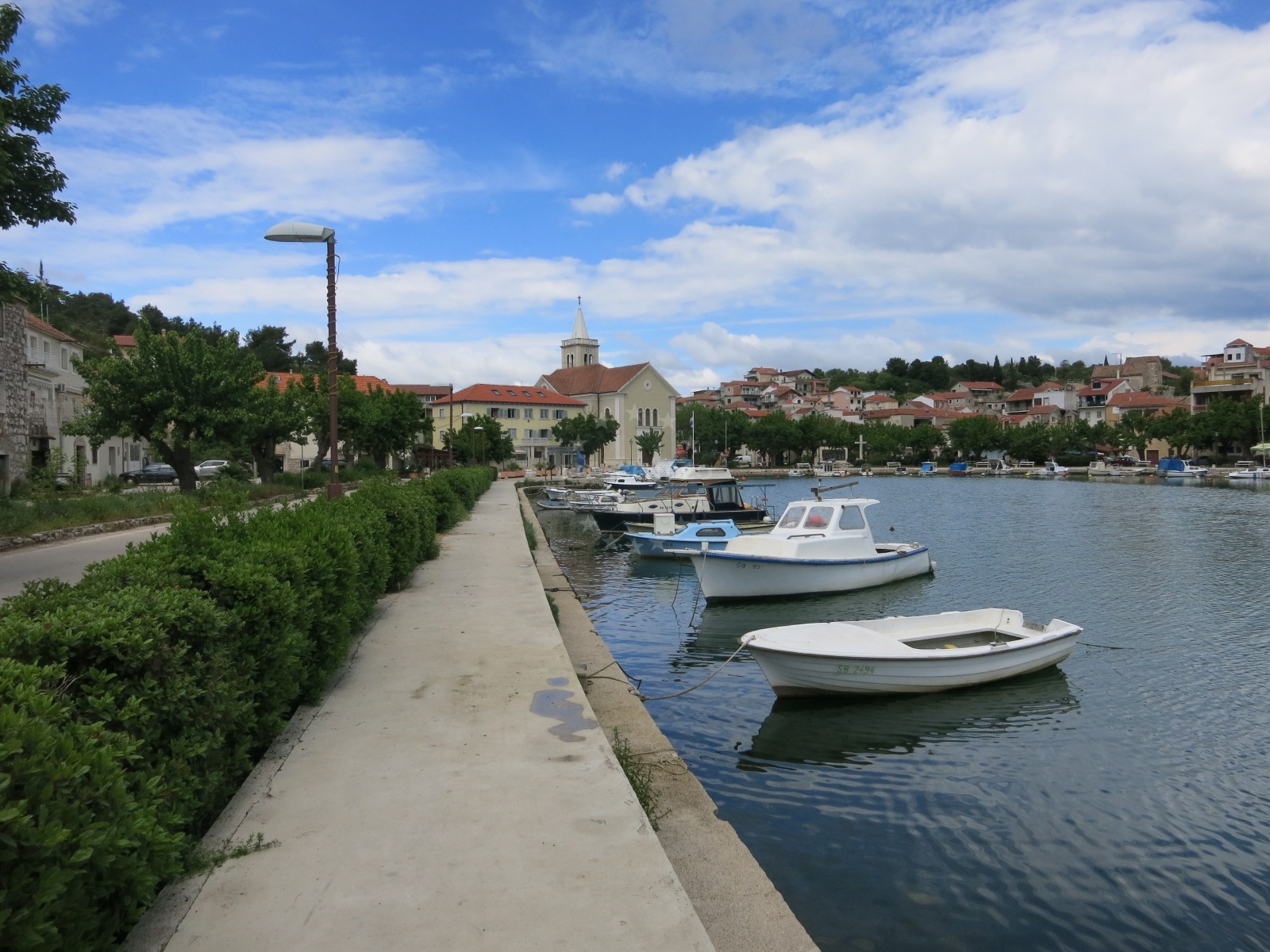 Traditional docking at Zaton Harbour