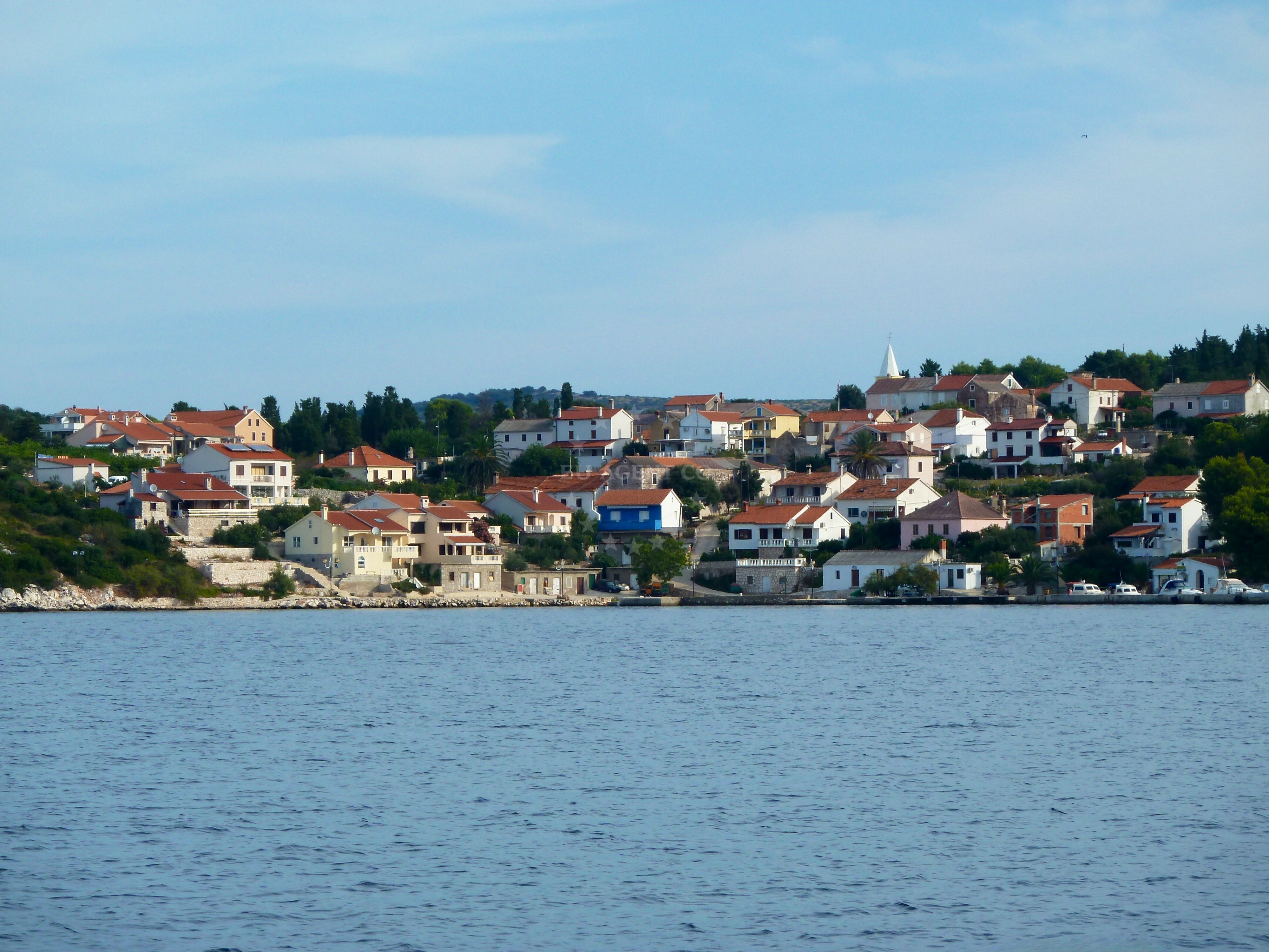 Zverinac Harbour, North Dalmatia, Croatia – mooring pier with views of the island and sea