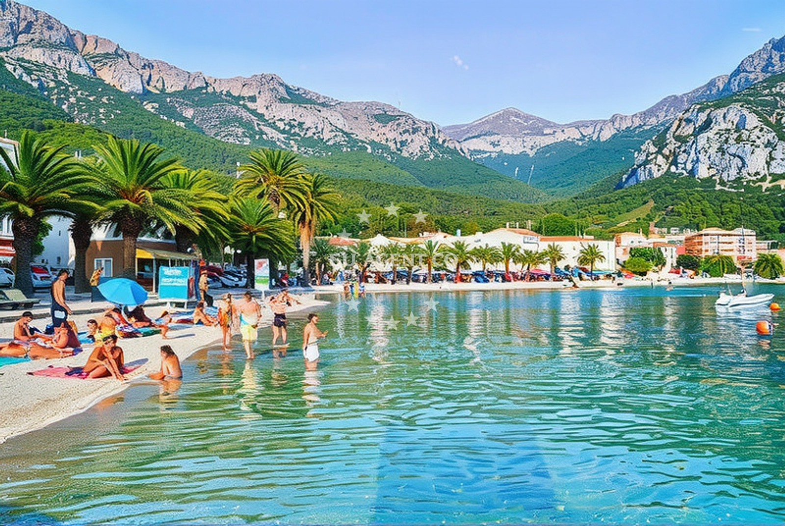 Overview of Gradac harbor in Harbour in Gradac, South Dalmatia, Croatia photo 1