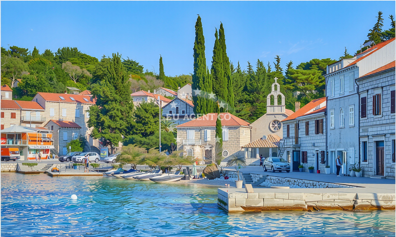 Additional view of Račišće harbor in Harbour in Račišće on the island Korčula, South Dalmatia, Croatia photo 14