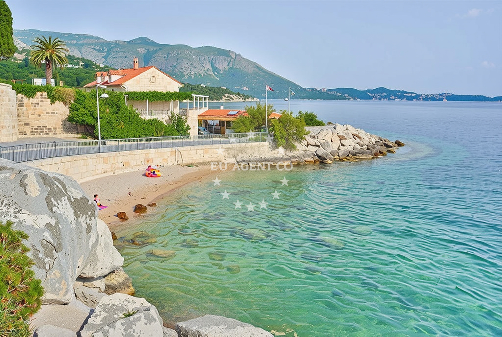 Approach and location view of Mlini harbor in Harbour in Mlini, South Dalmatia, Croatia photo 3