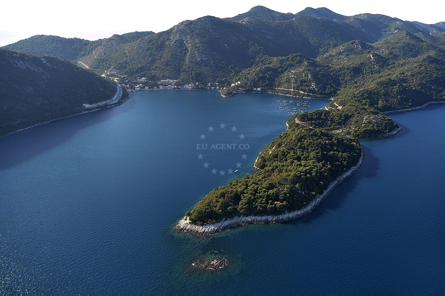 View of Mljet National Park from Kozarica Harbour