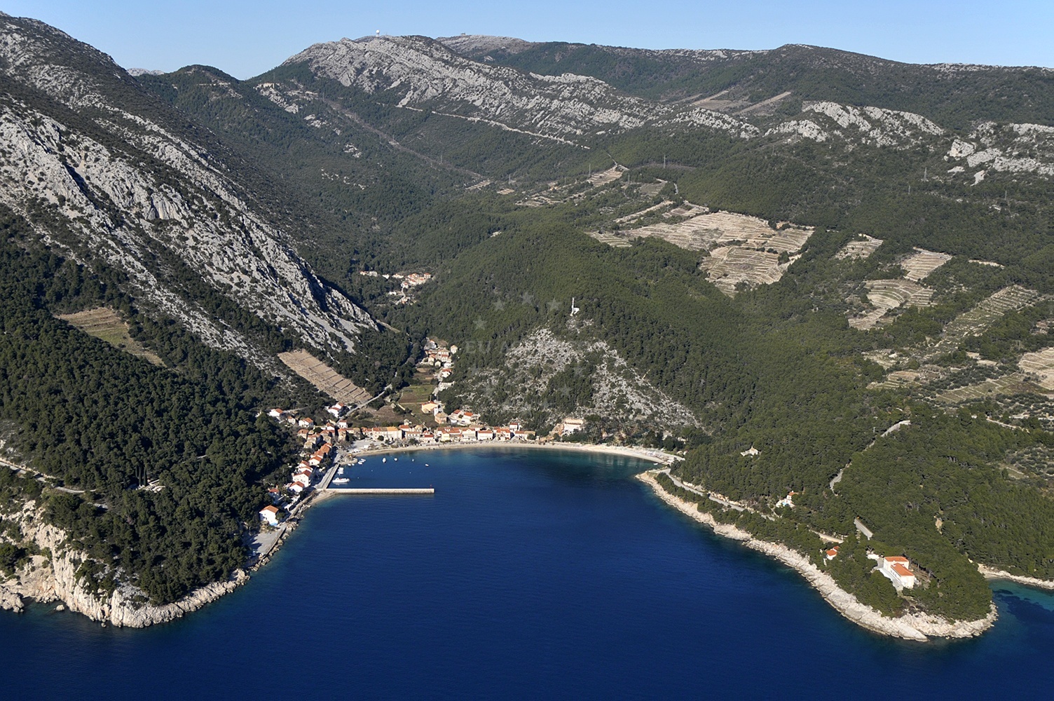 Nearby beach at Ropa, Mljet Island