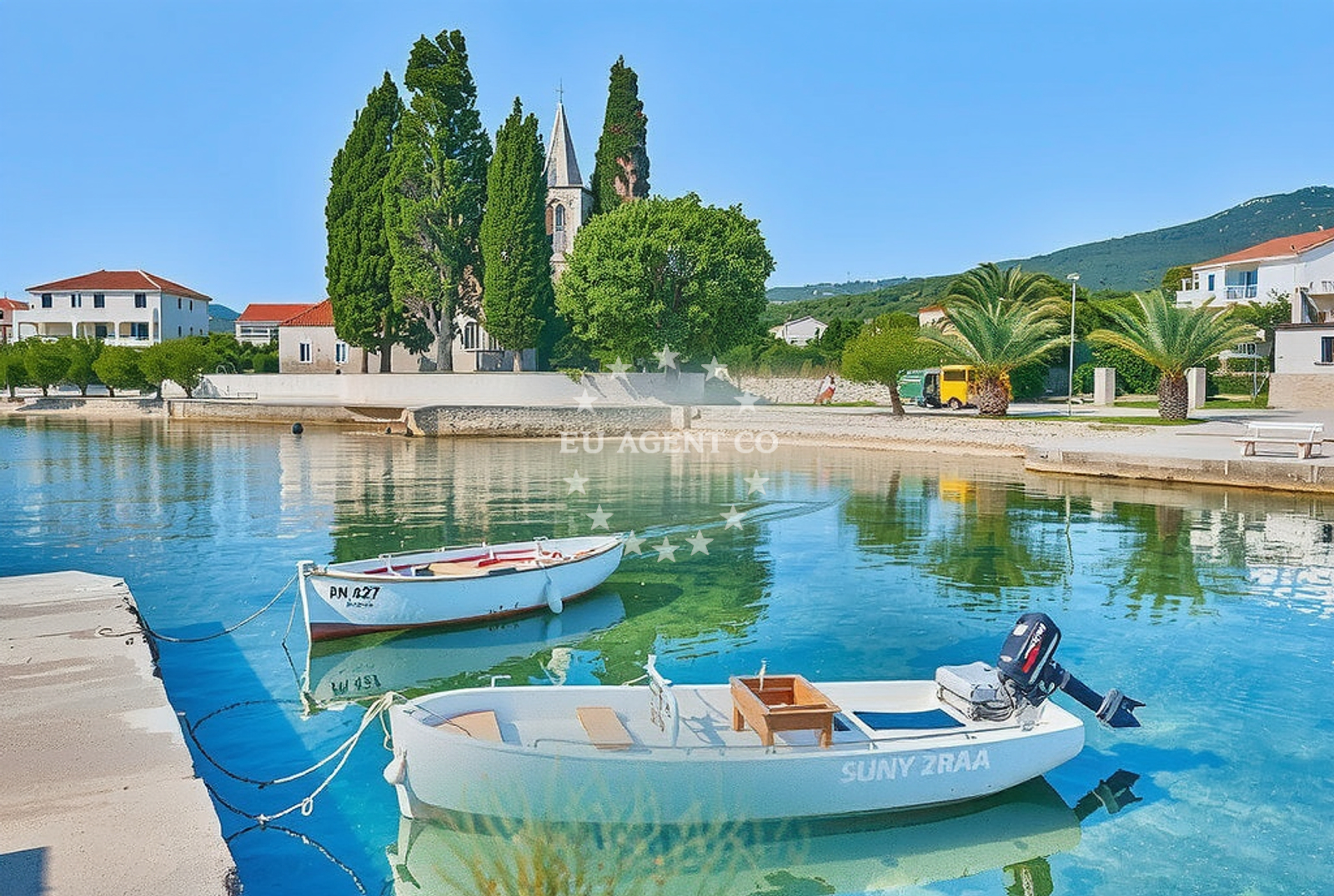 Overview of Sresar harbor in Harbour in Rat, South Dalmatia, Croatia photo 1