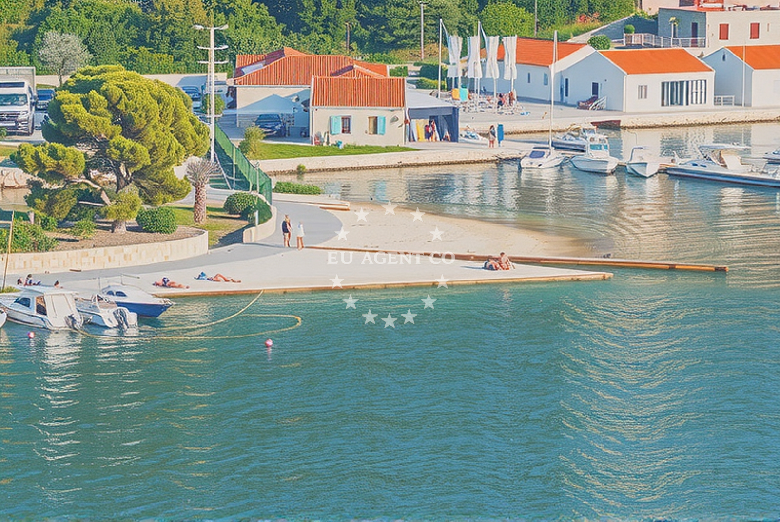 Approach and location view of Slano harbor in Harbour in Slano, South Dalmatia, Croatia photo 3