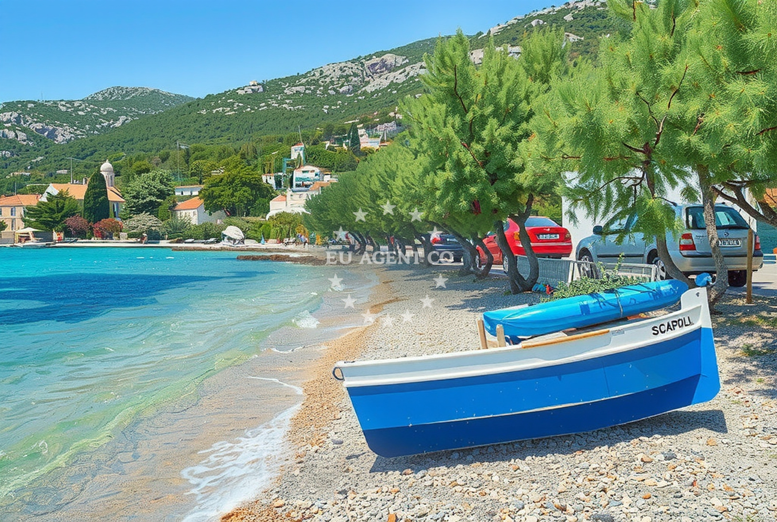 Shallow beaches near Viganj Harbour, South Dalmatia