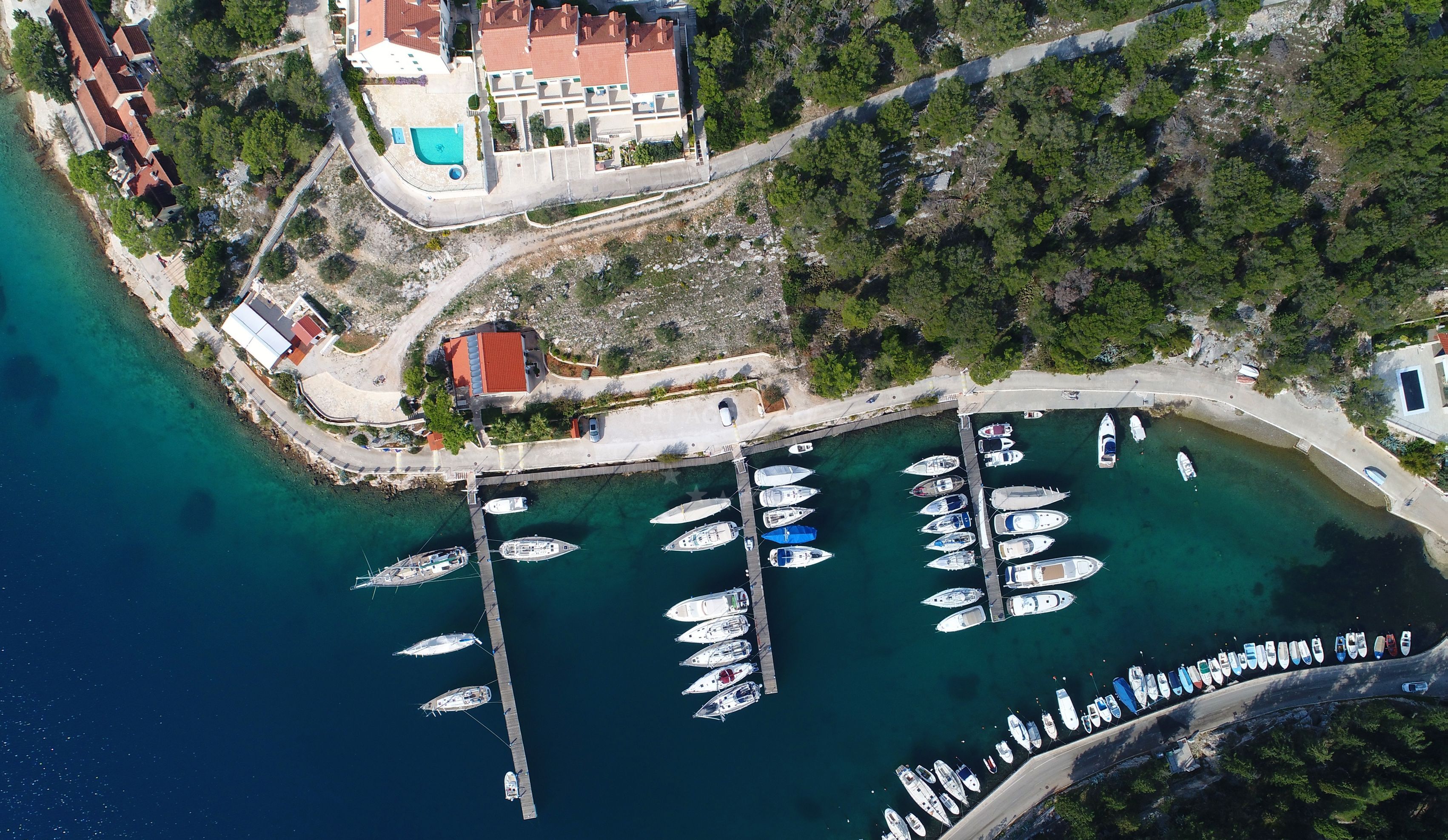 Marina Vlaska entrance, Milna, Brac, Croatia