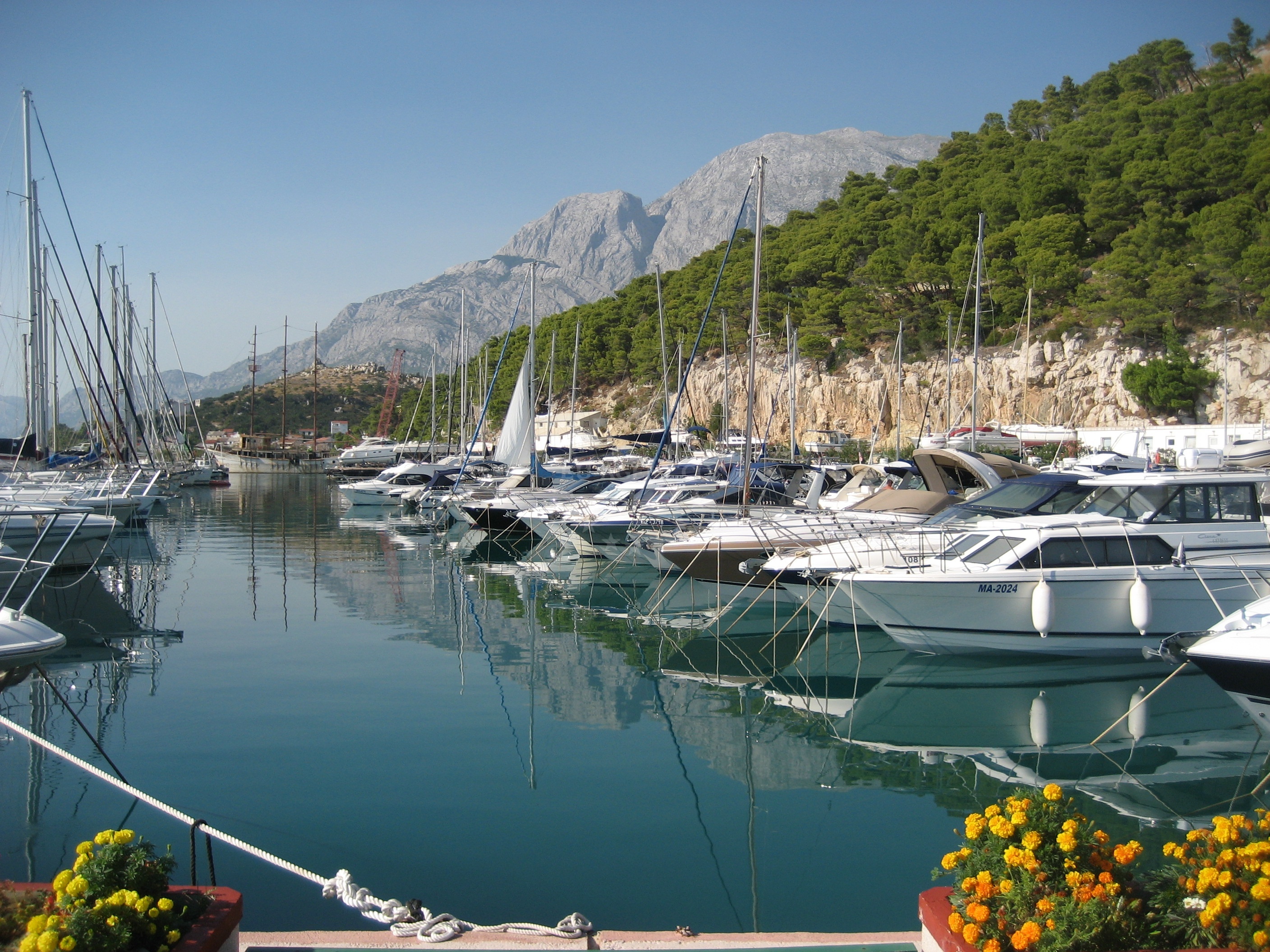 View of the Adriatic Sea from Marina Ramova, Krvavica