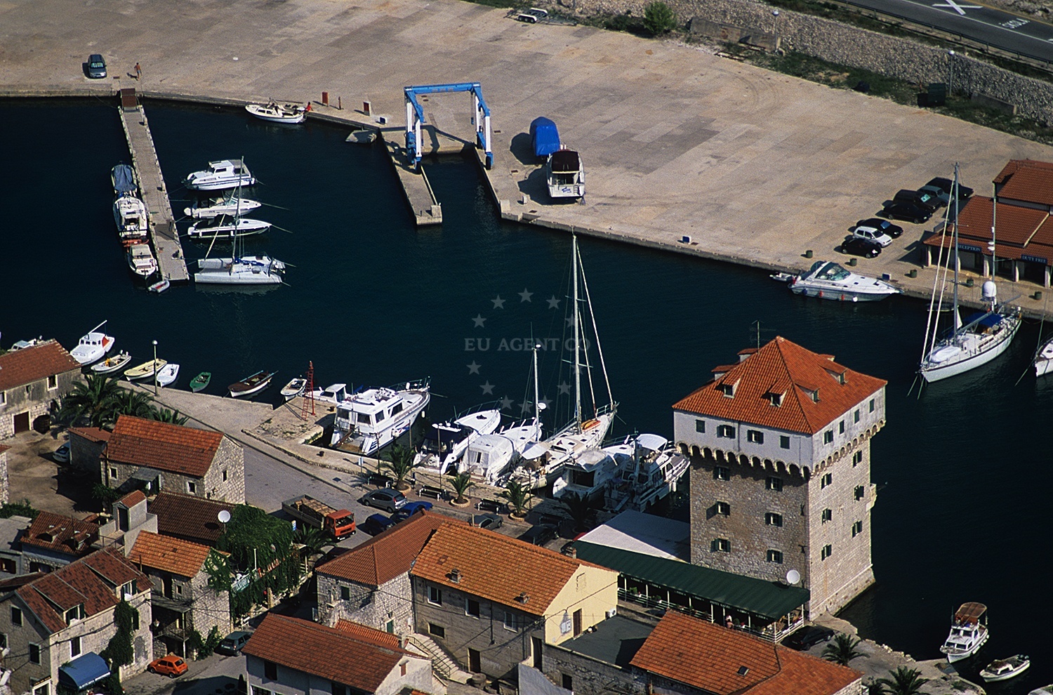 View of Marina Agana from the shore in Central Dalmatia