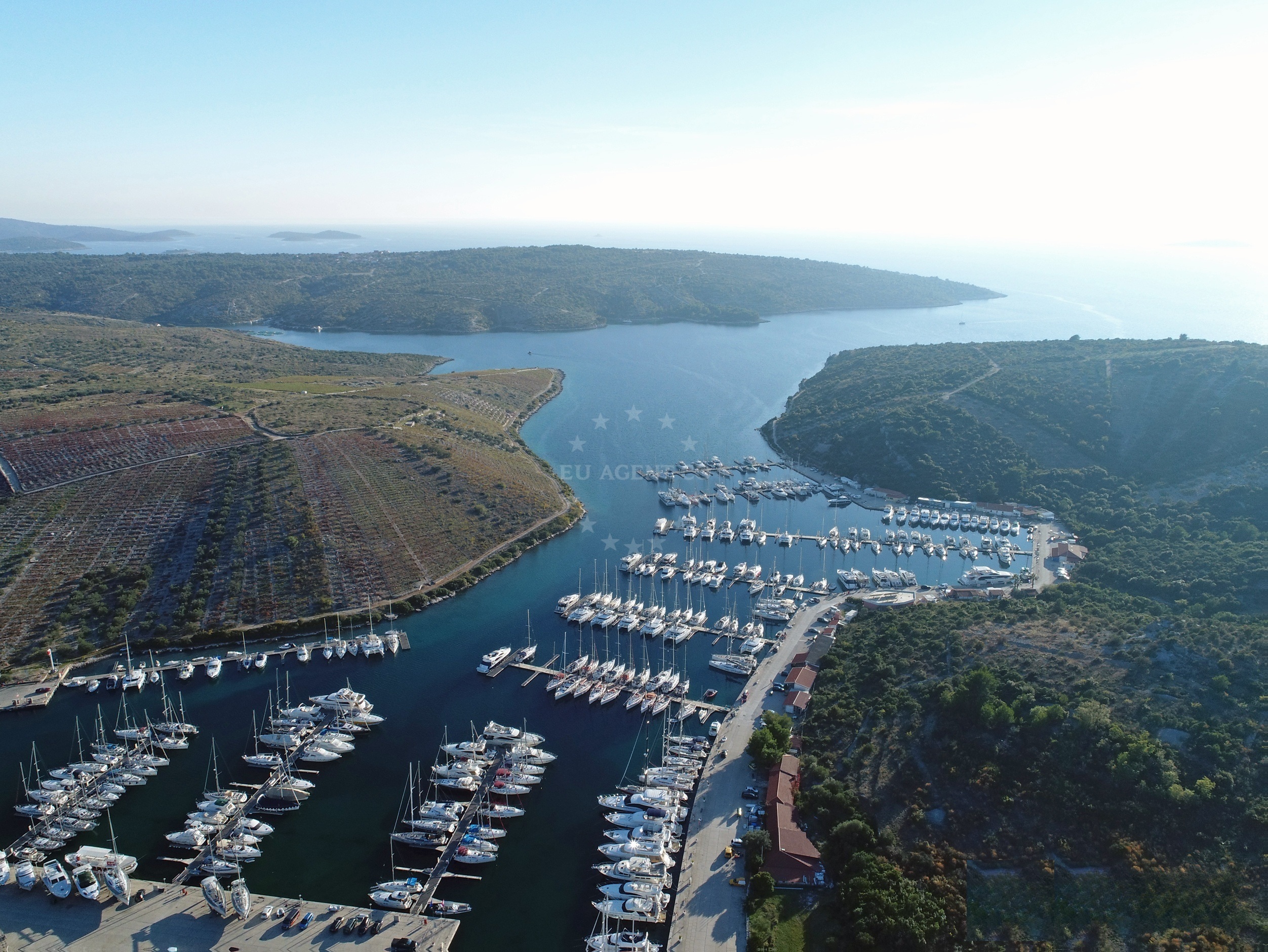 View of Peles Bay from Marina Kremik