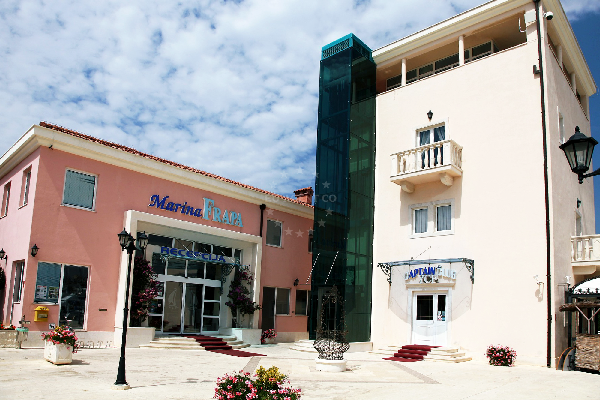 Modern facilities and fuel station at Marina Frapa