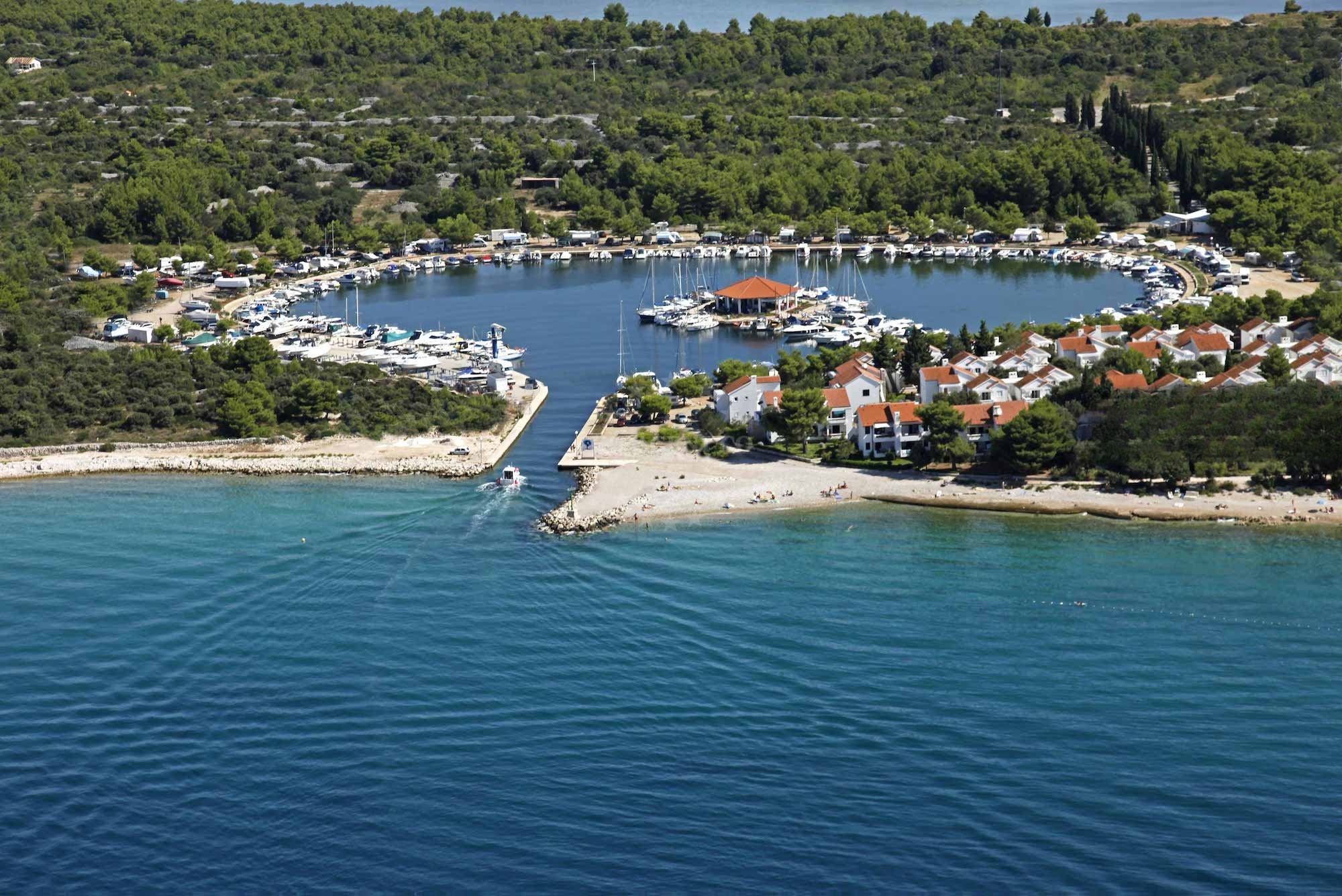 Sheltered bay view from Amadria Yacht Marines